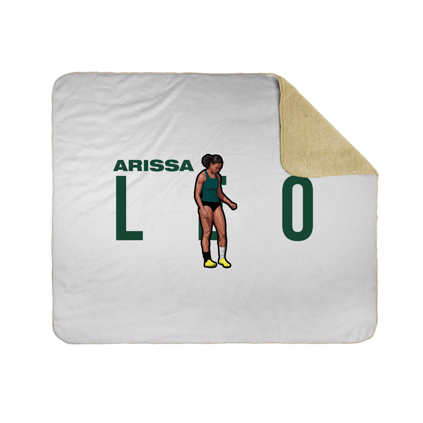 Throw Blanket — Player Name in White