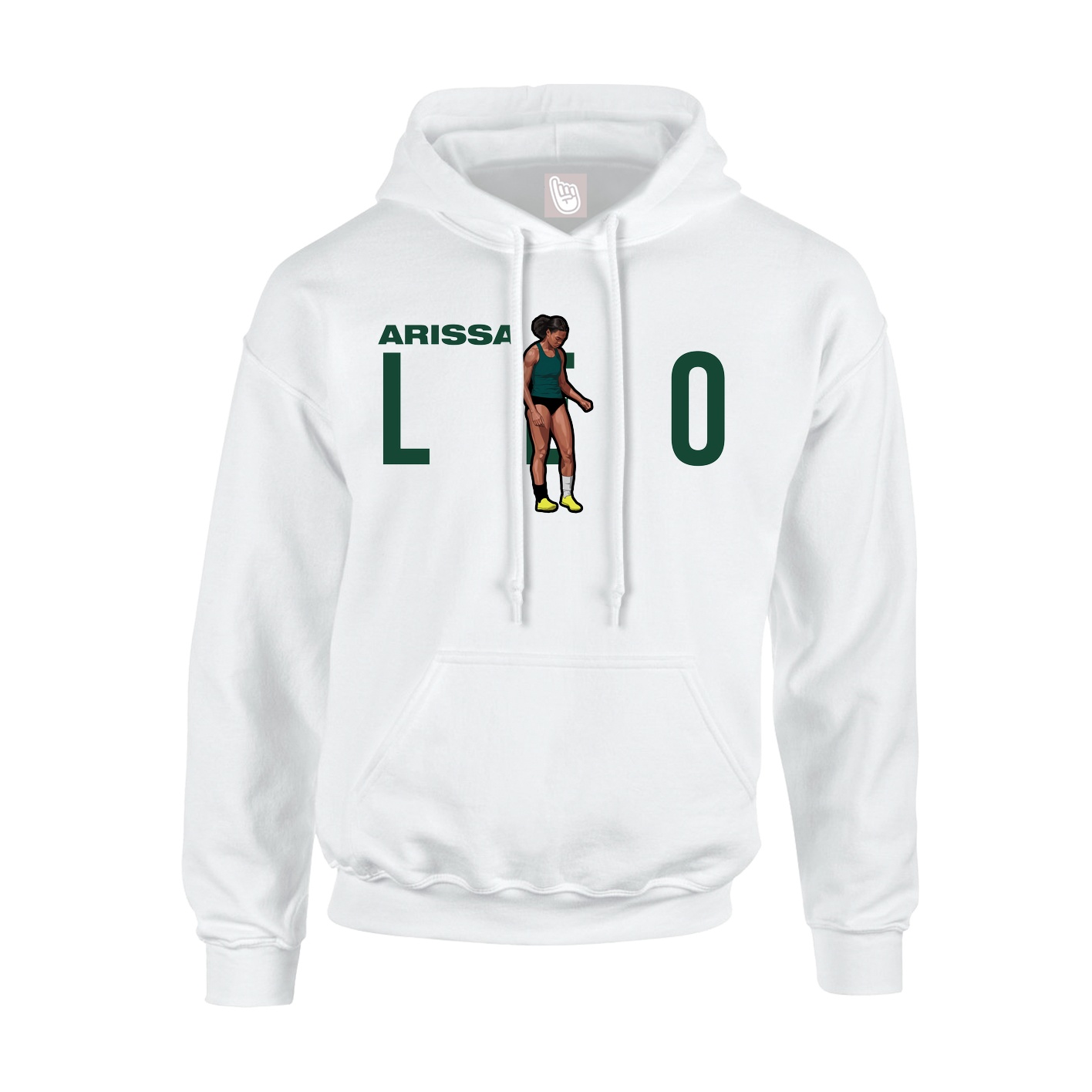 Youth Hoodie — Player Name in White