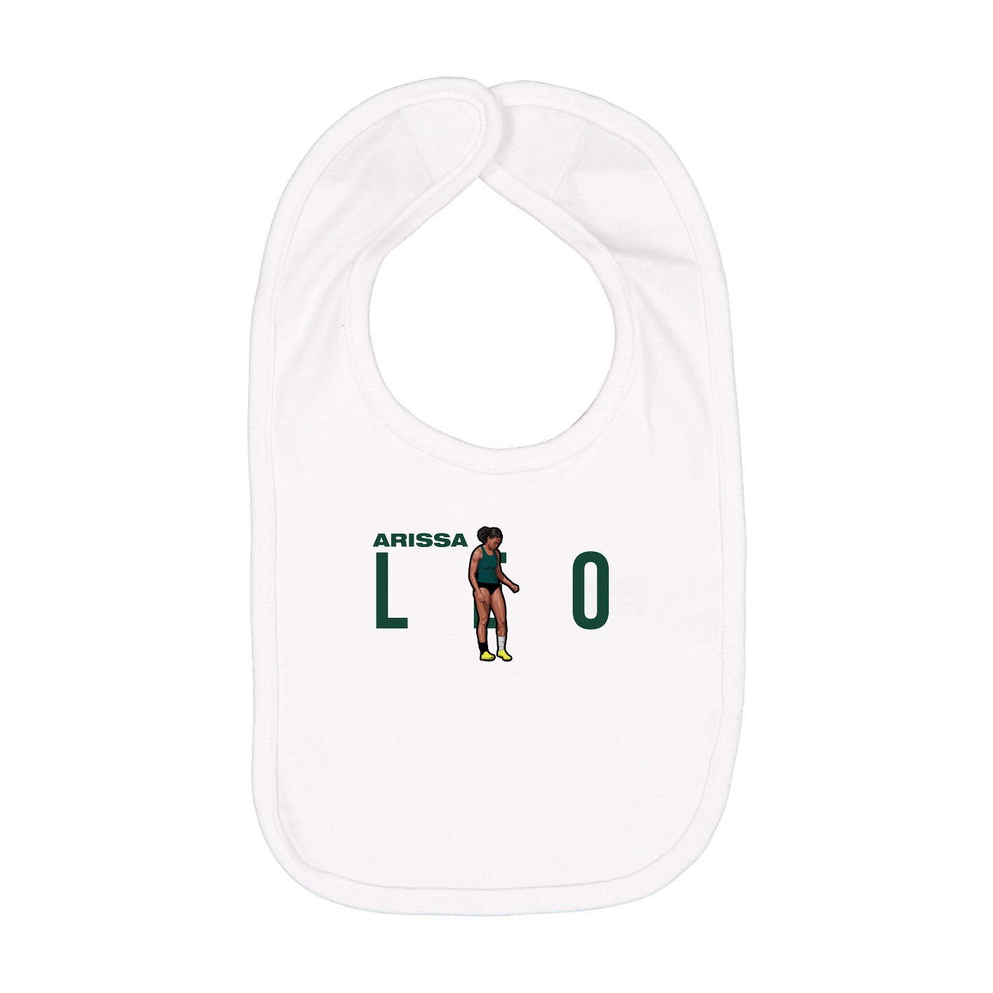 Infant Bib — Player Name in White