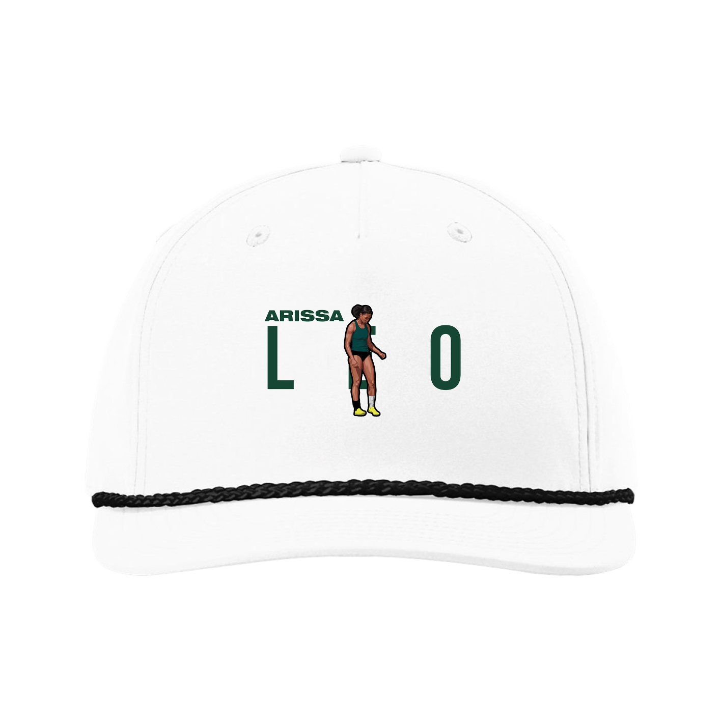 Five-Panel Classic Rope Cap — Player Name in White
