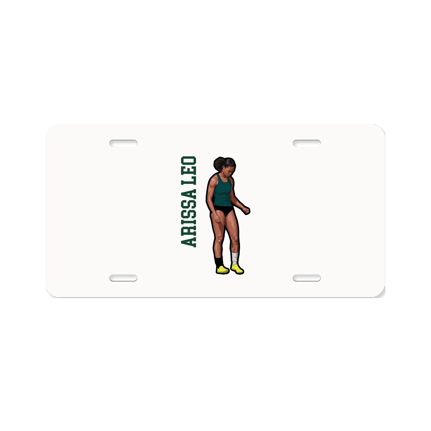 License Plate — Name Vertical in Classic