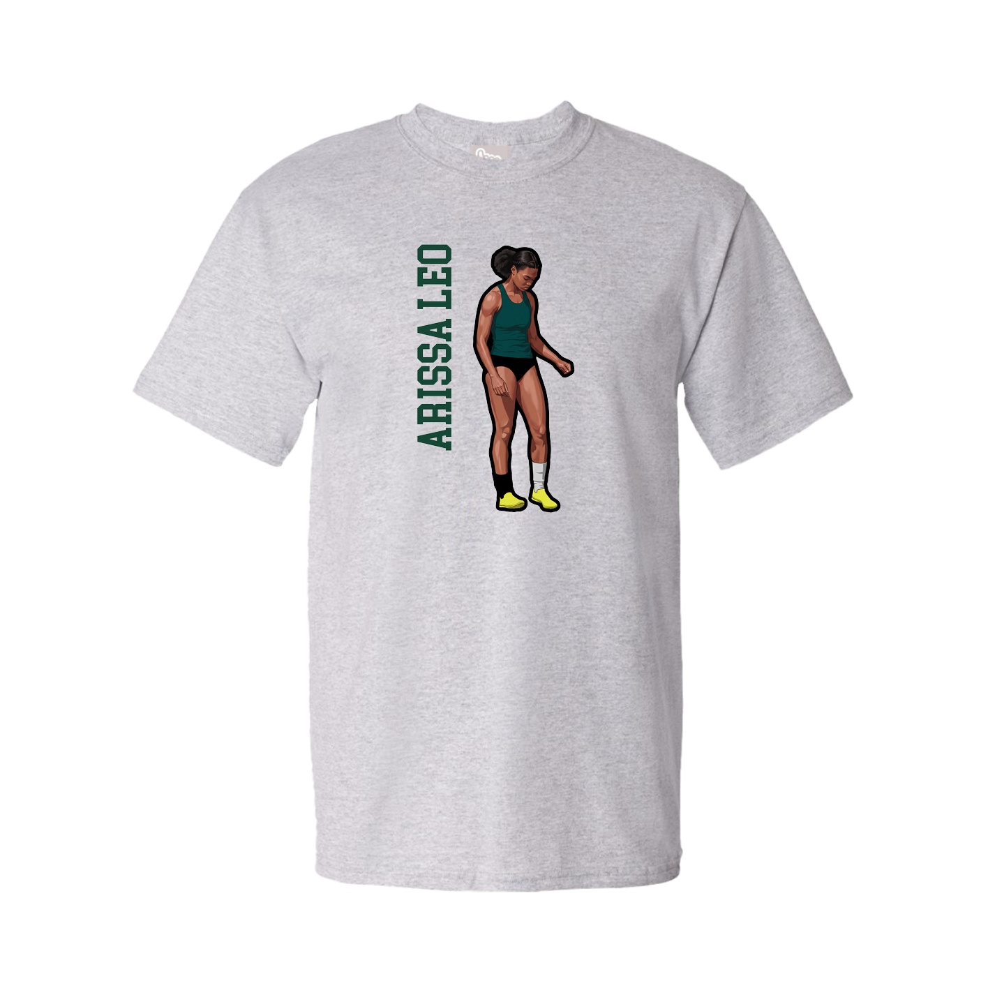 Youth Tee — Name Vertical in Grey
