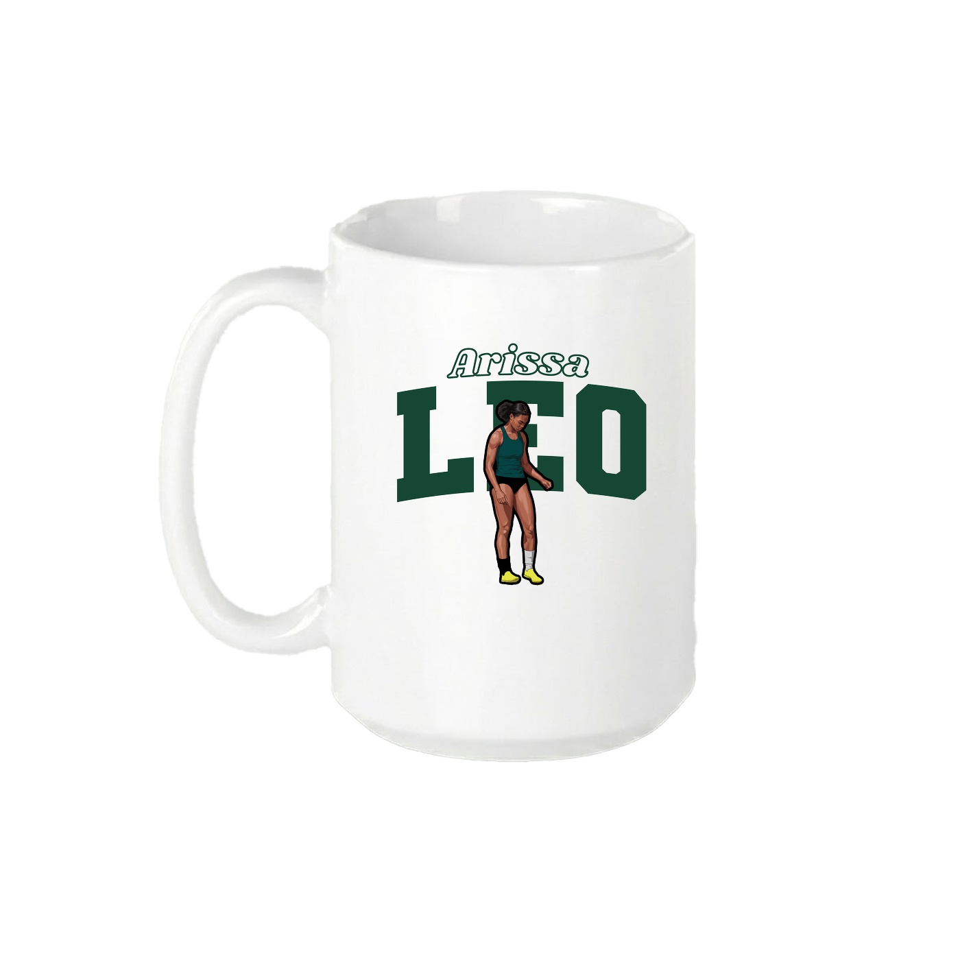 15oz Coffee Mug — Name Arch in White