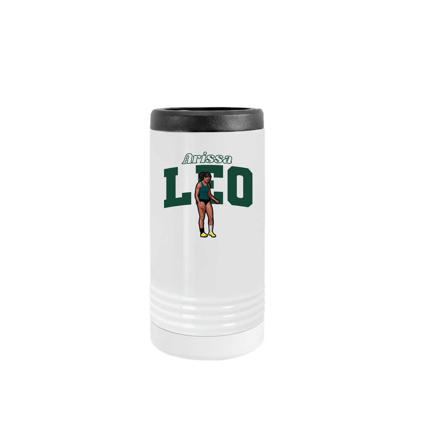 Slim Beverage Holder — Name Arch in White