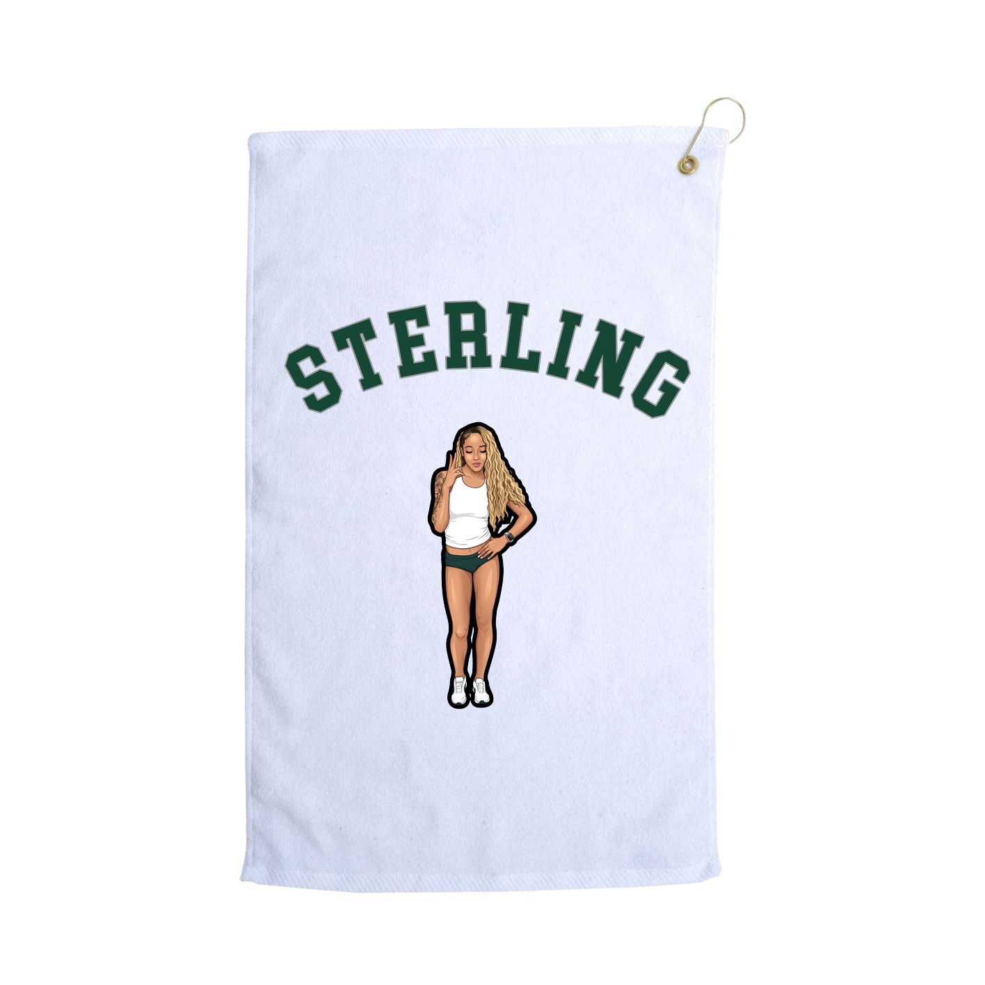 Golf Towel — Shirsey Arch in White
