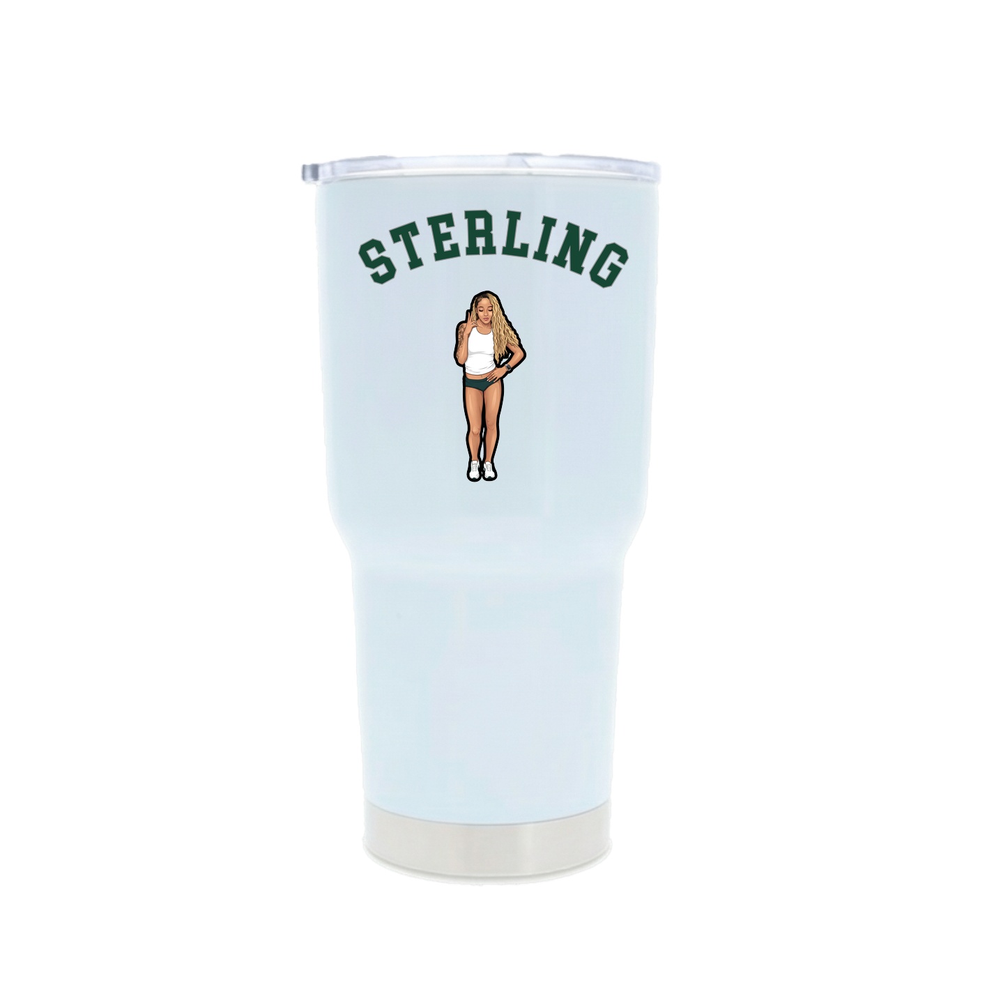 30oz Stainless Steel Tumbler — Shirsey Arch in White