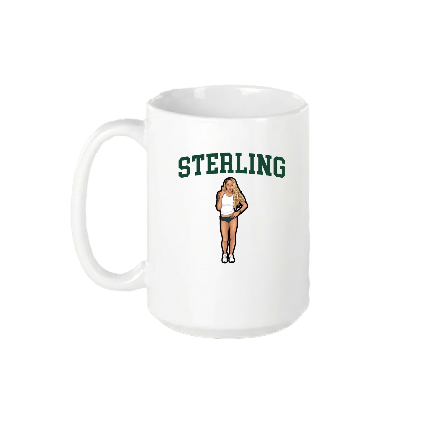 15oz Coffee Mug — Shirsey in White