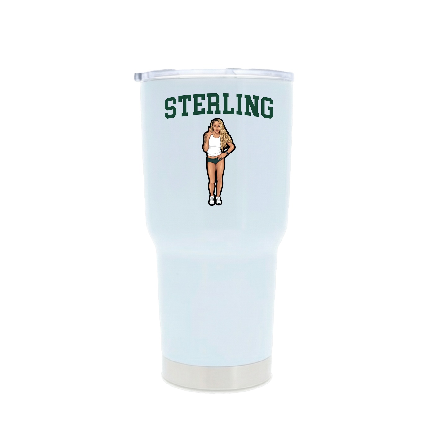 30oz Stainless Steel Tumbler — Shirsey in White