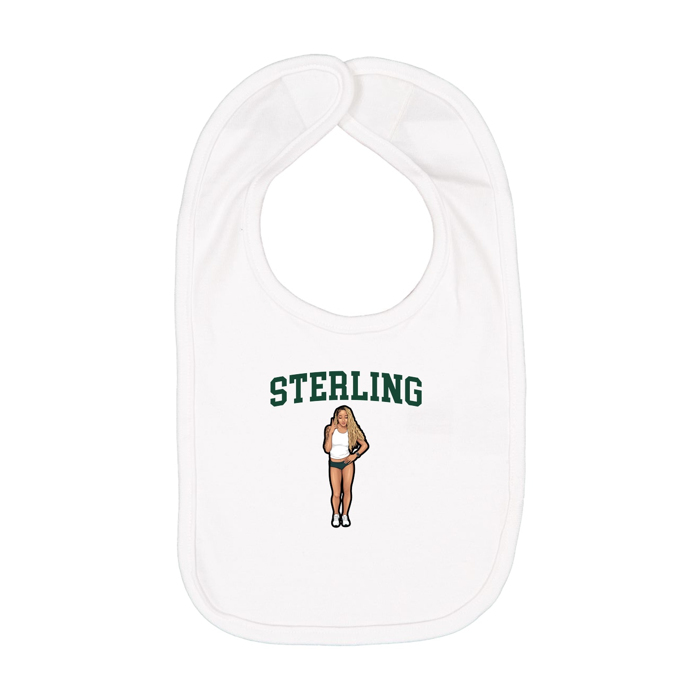 Infant Bib — Shirsey in White