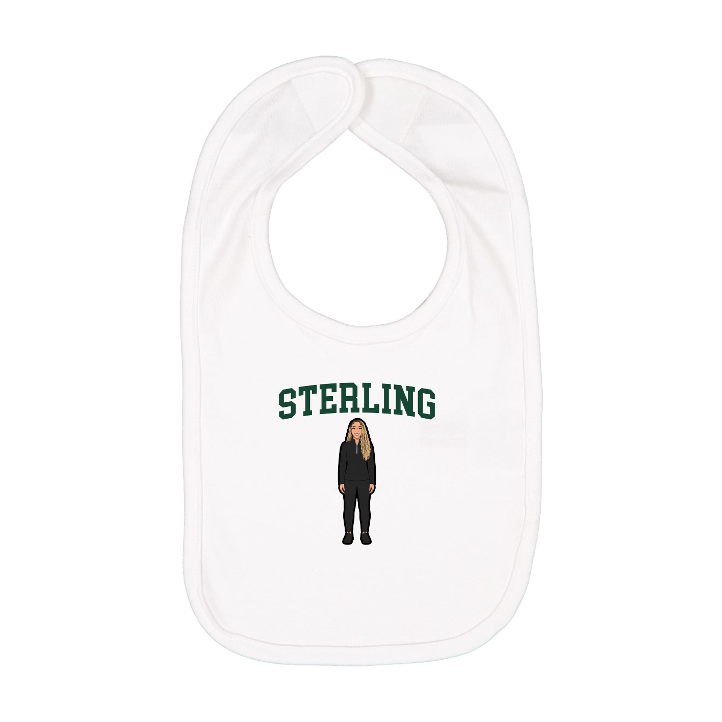 Infant Bib — Shirsey in White