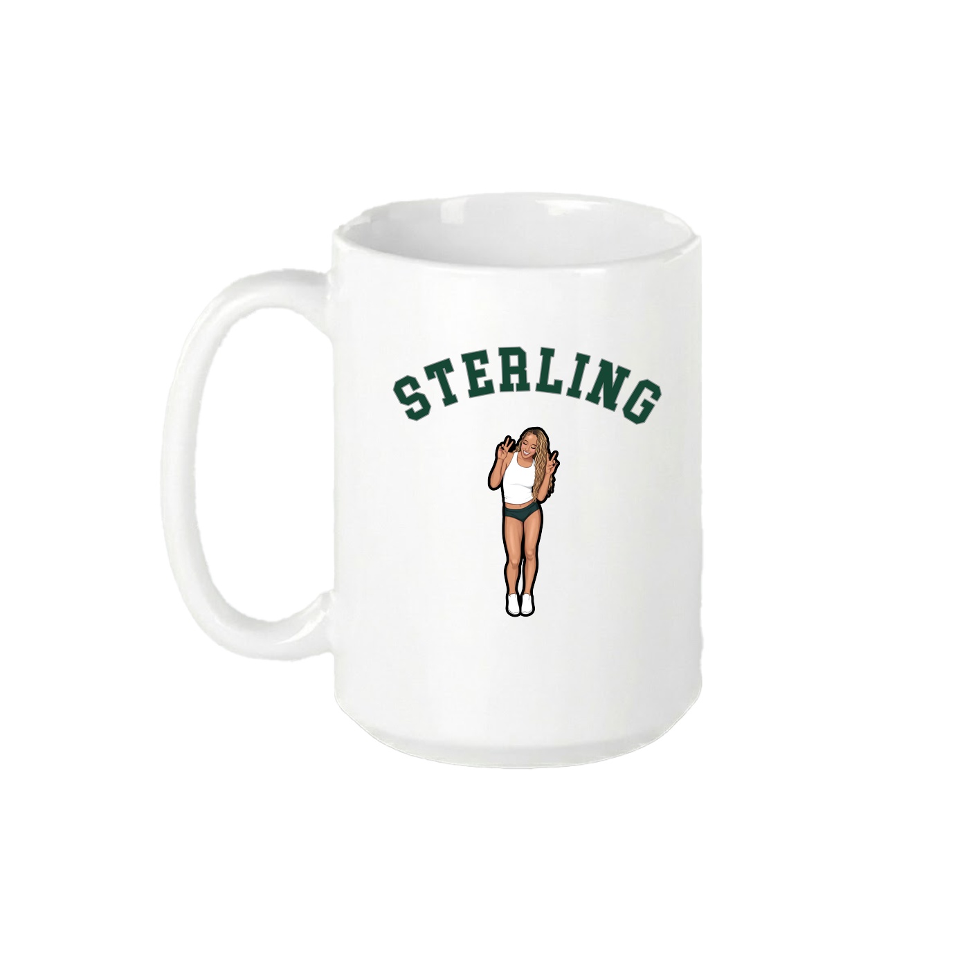 15oz Coffee Mug — Shirsey Arch in White