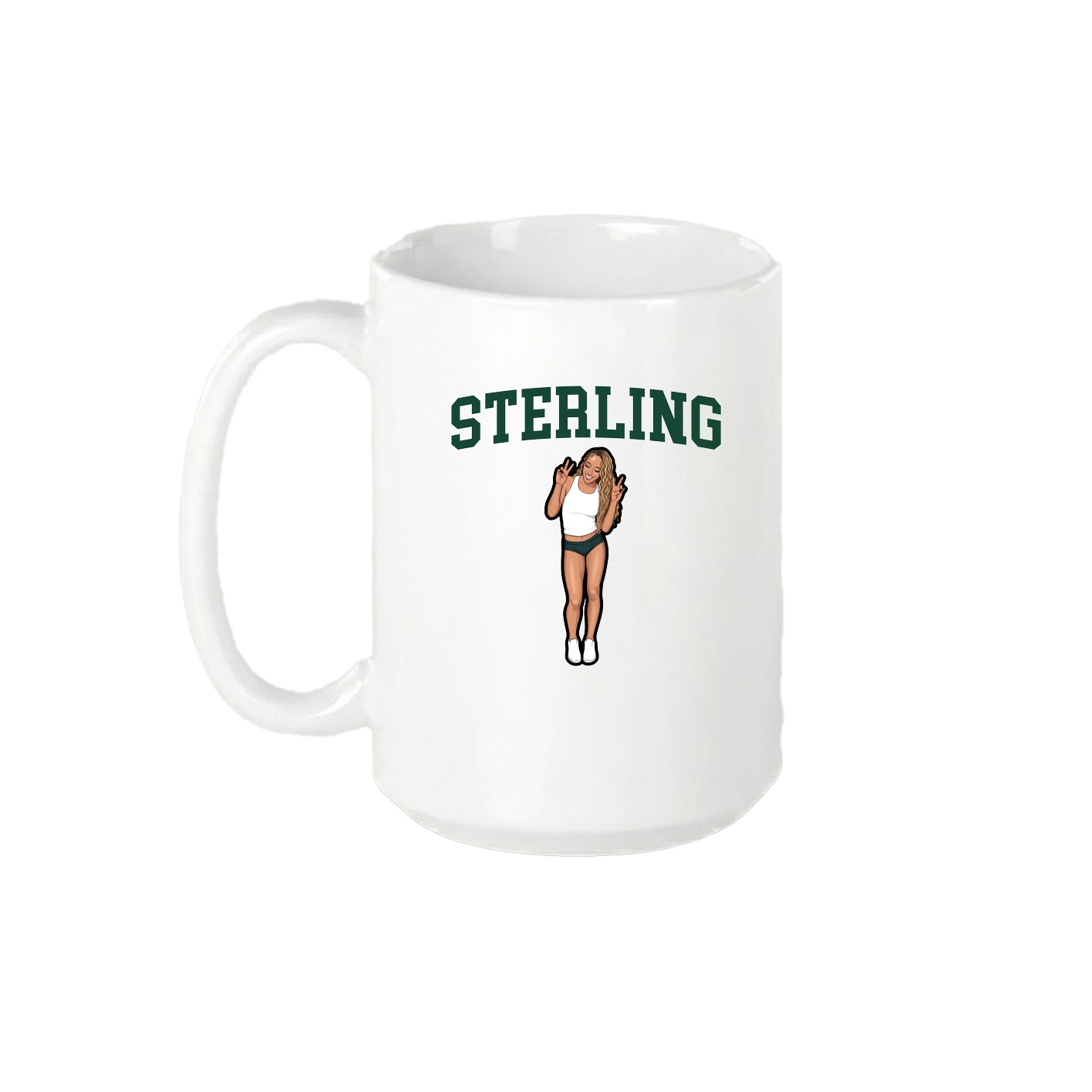 15oz Coffee Mug — Shirsey in White