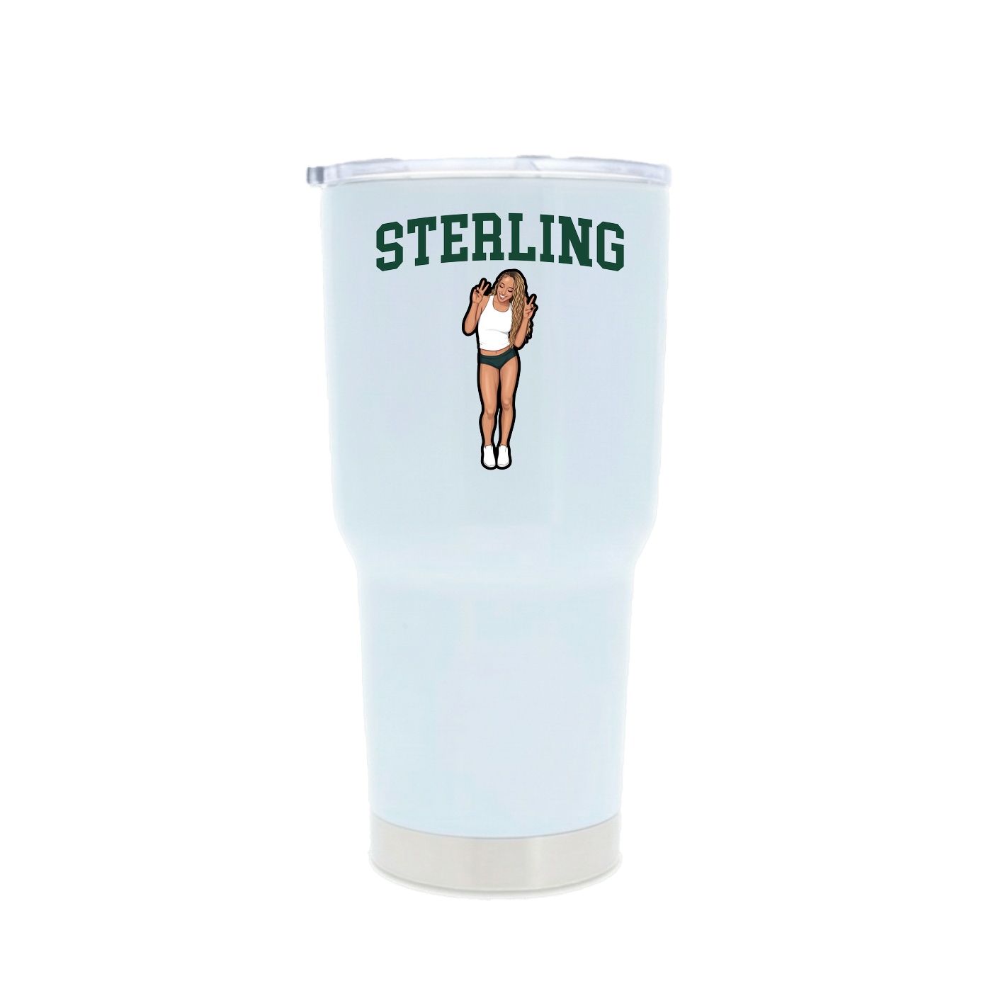 30oz Stainless Steel Tumbler — Shirsey in White