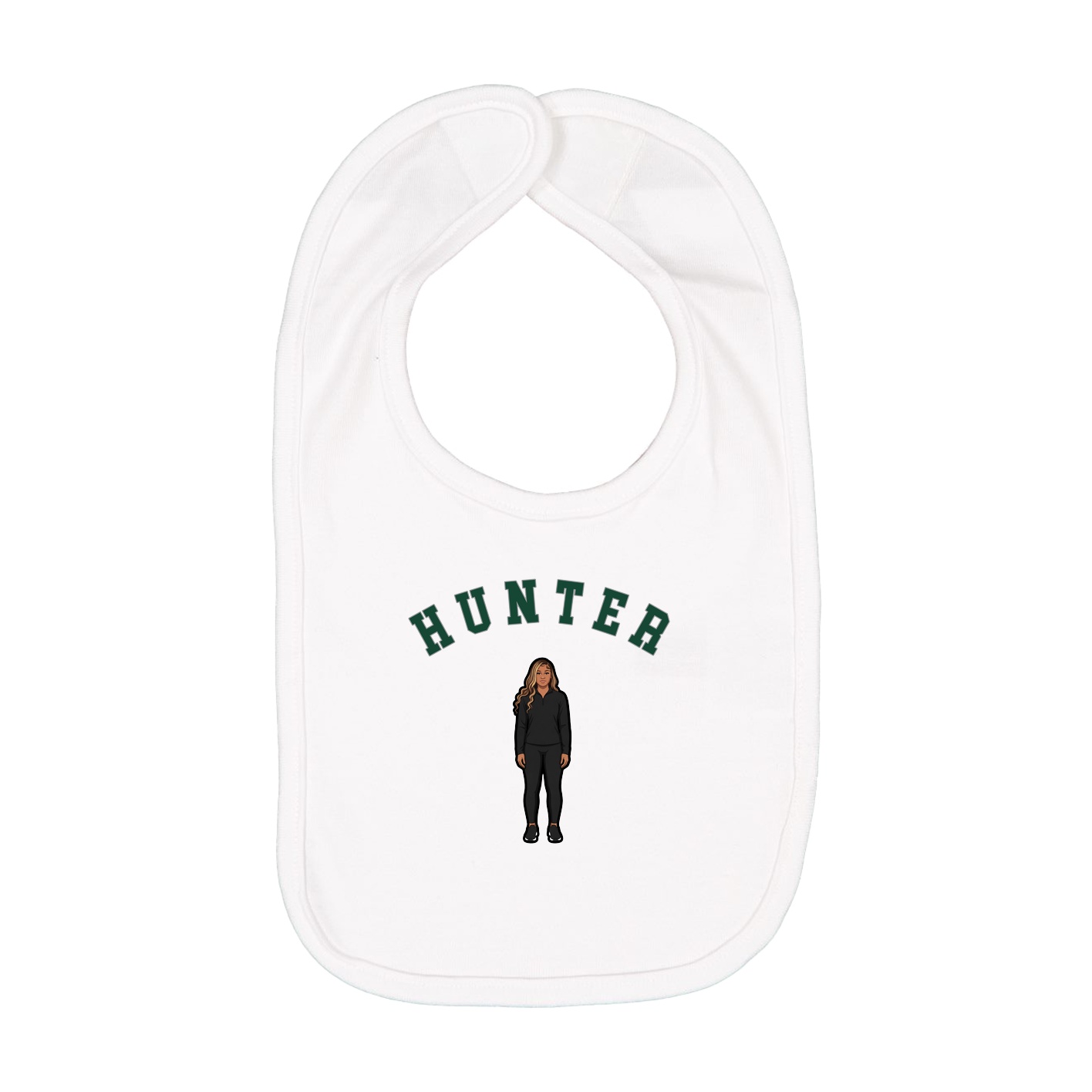 Infant Bib — Shirsey Arch in White