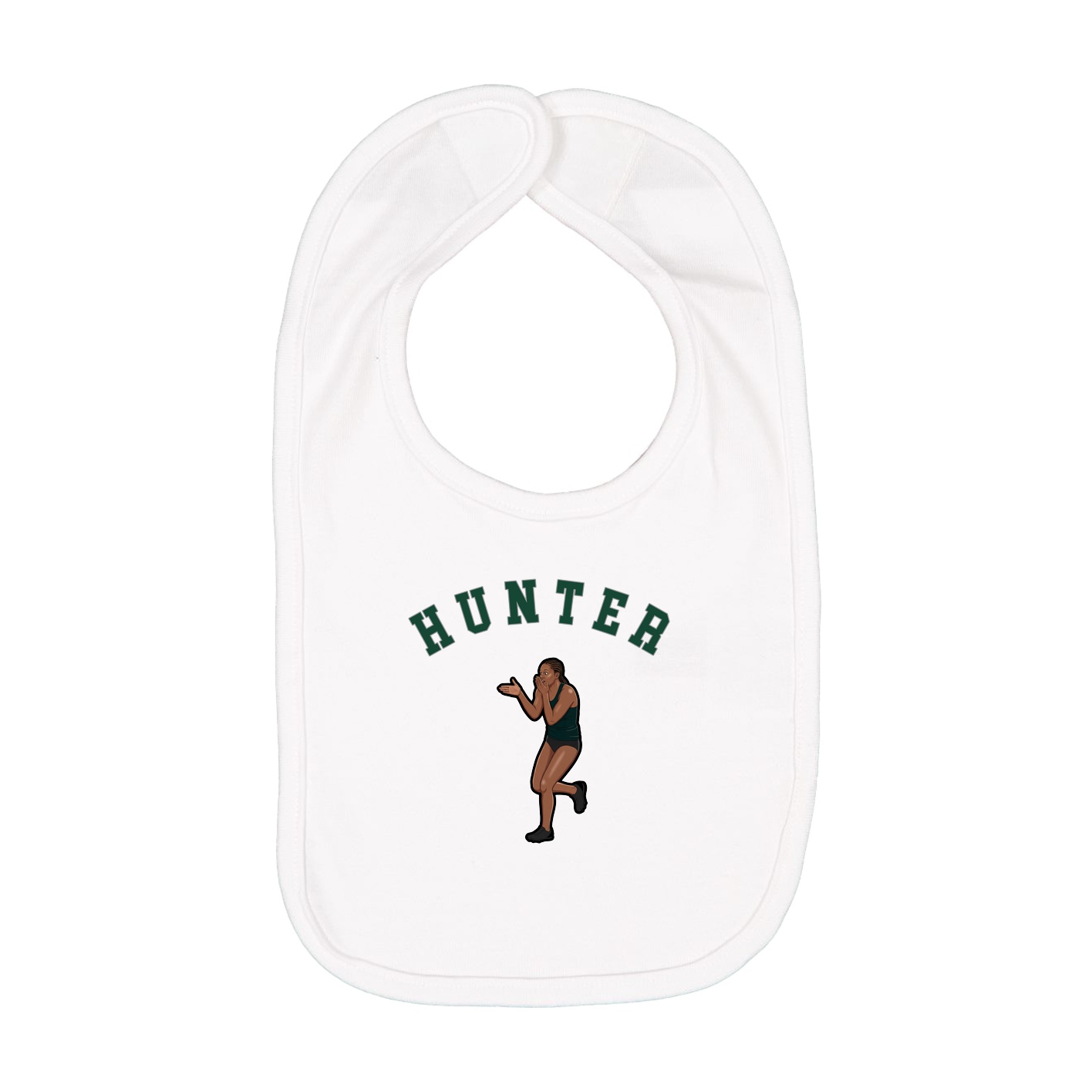 Infant Bib — Shirsey Arch in White
