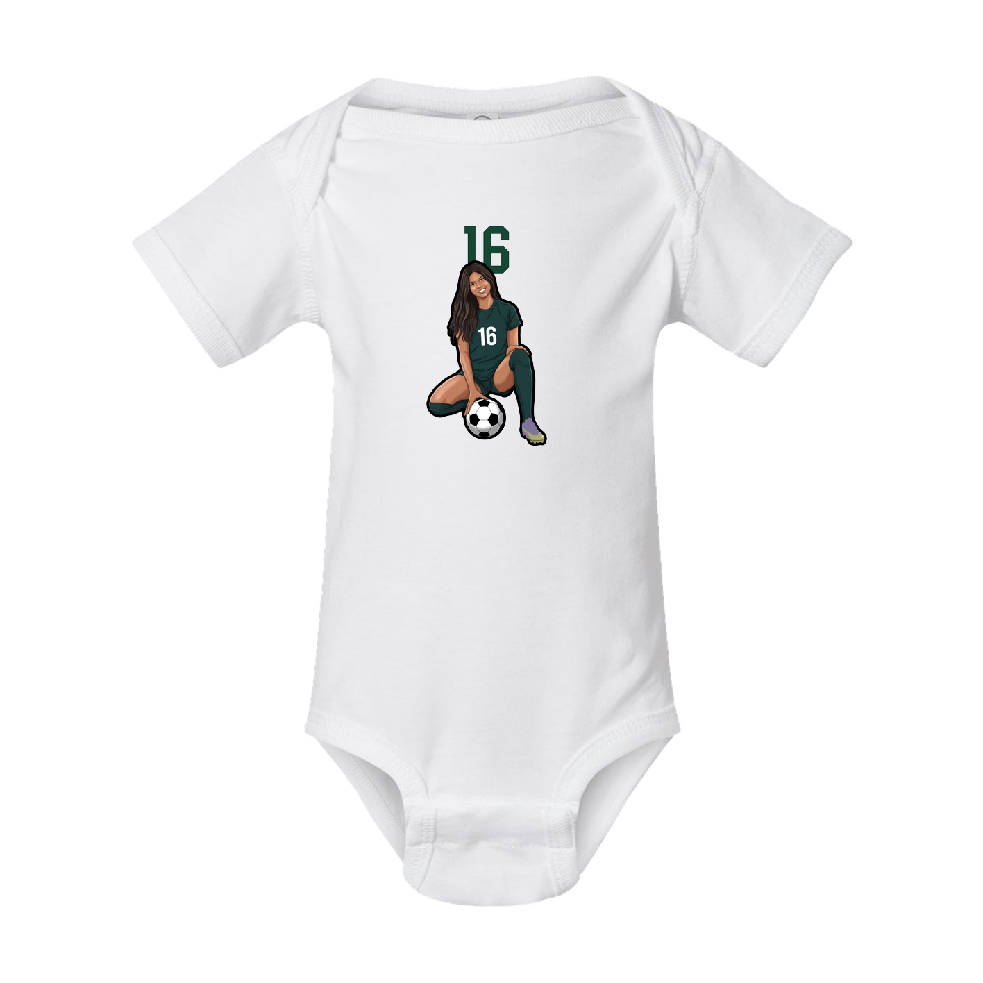 Baby Onesie — Number Top in White