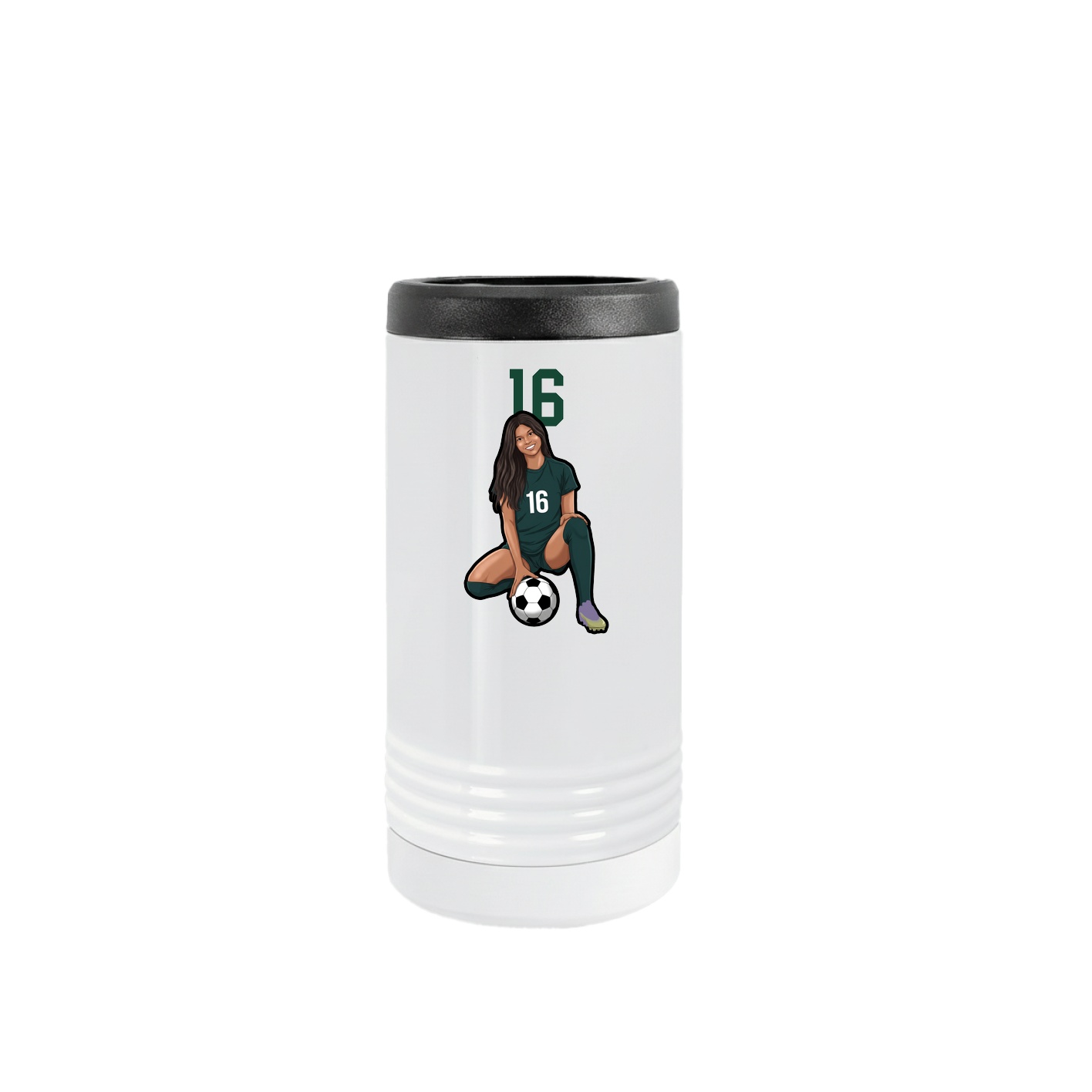 Slim Beverage Holder — Number Top in White