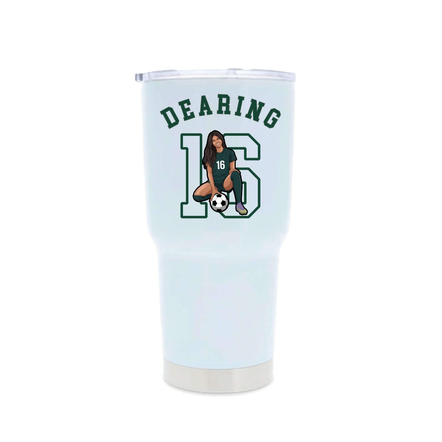 30oz Stainless Steel Tumbler — Shirsey Arch in White