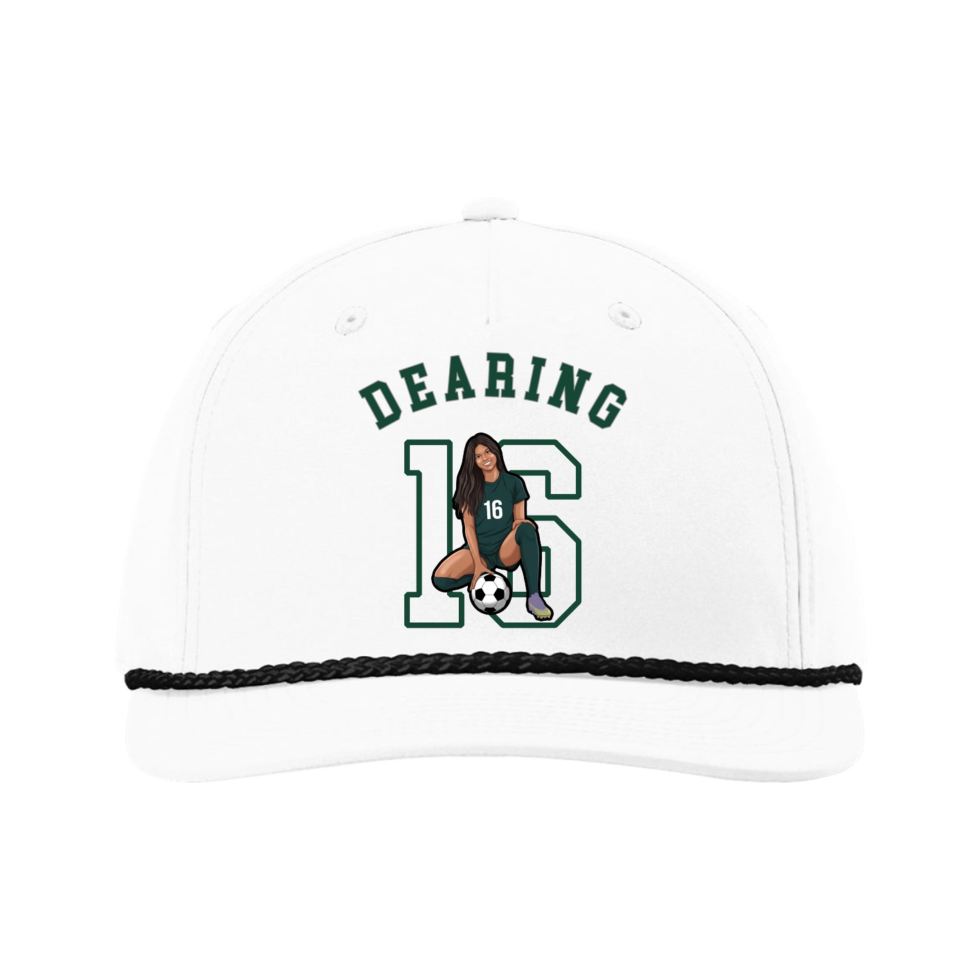 Five-Panel Classic Rope Cap — Shirsey Arch in White