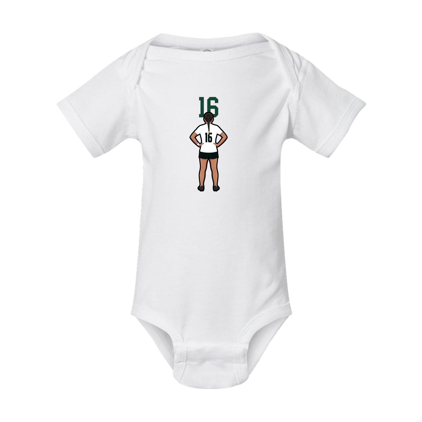 Baby Onesie — Number Top in White