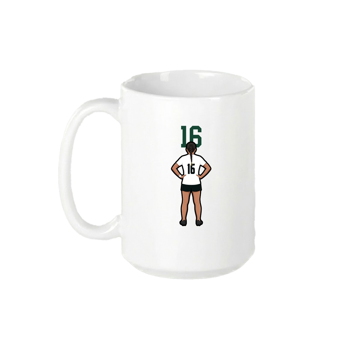 15oz Coffee Mug — Number Top in White
