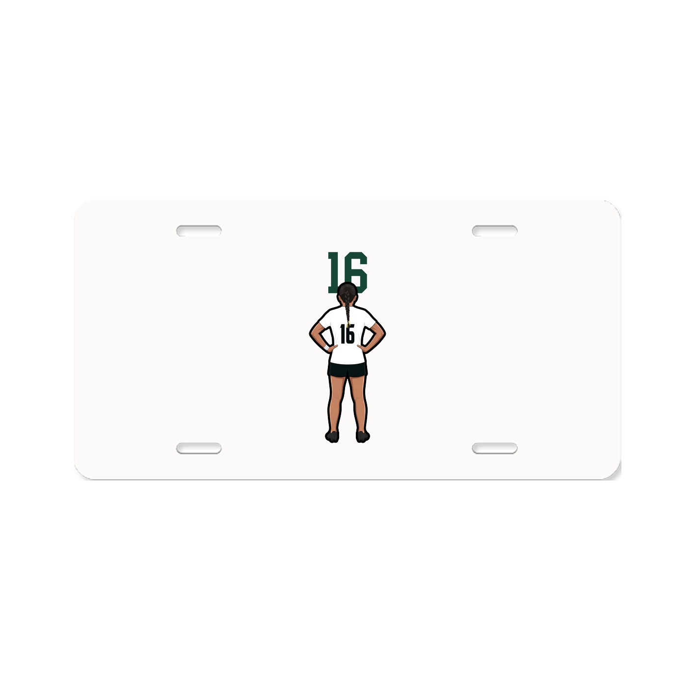License Plate — Number Top in Classic