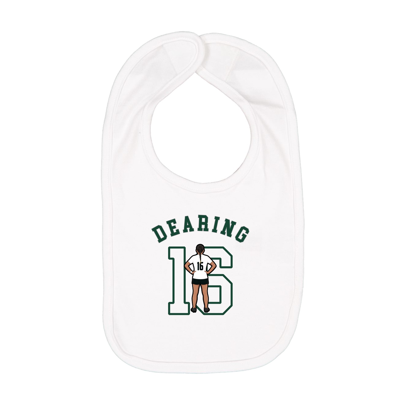 Infant Bib — Shirsey Arch in White