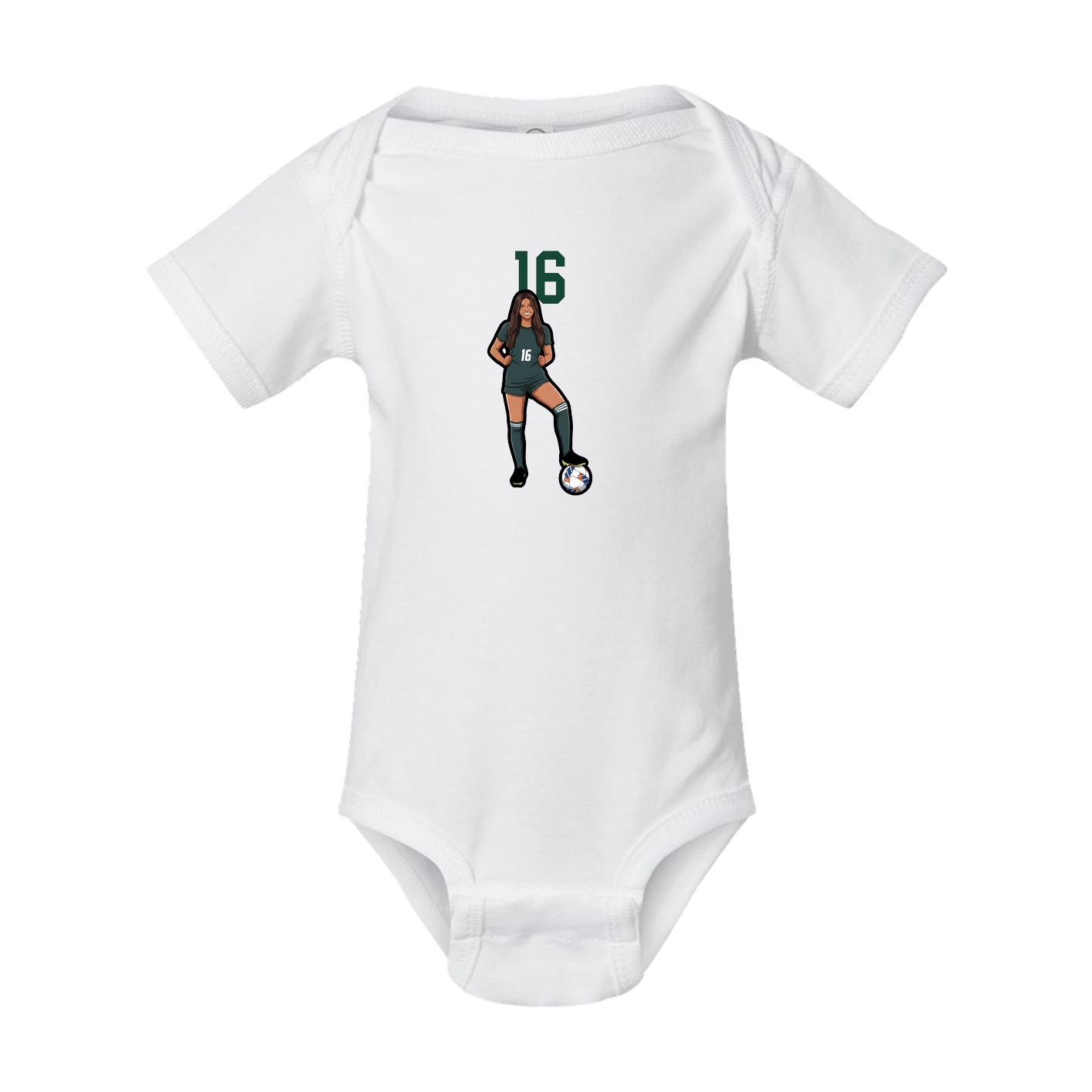 Baby Onesie — Number Top in White