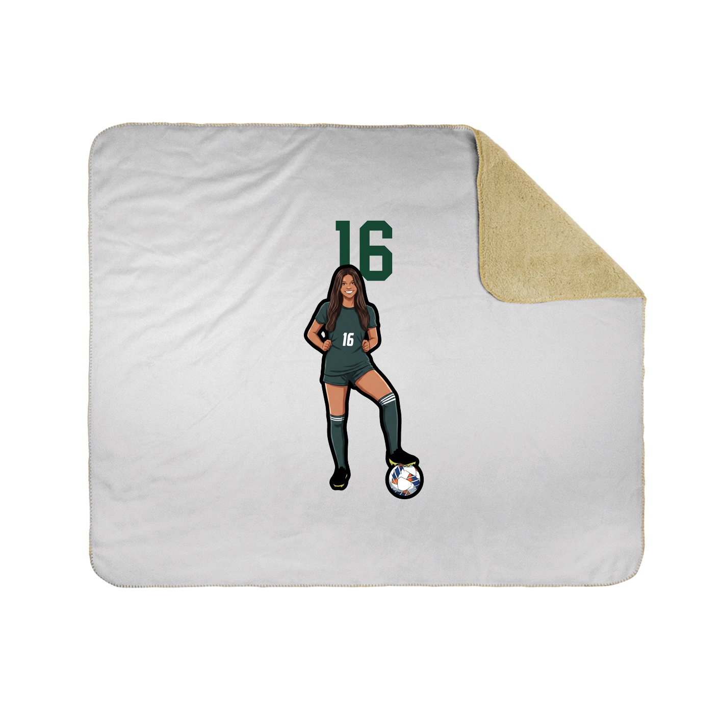 Throw Blanket — Number Top in White