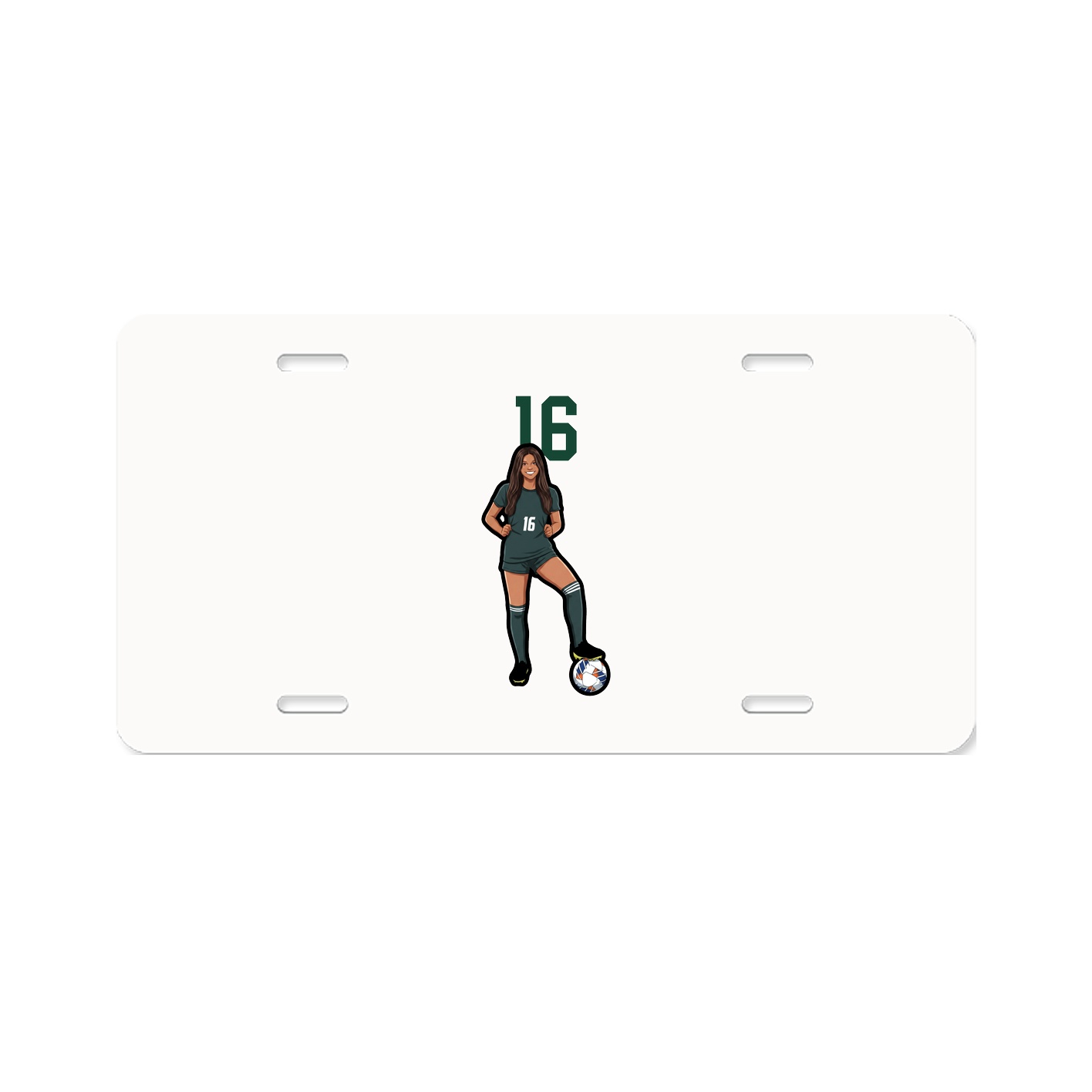 License Plate — Number Top in Classic
