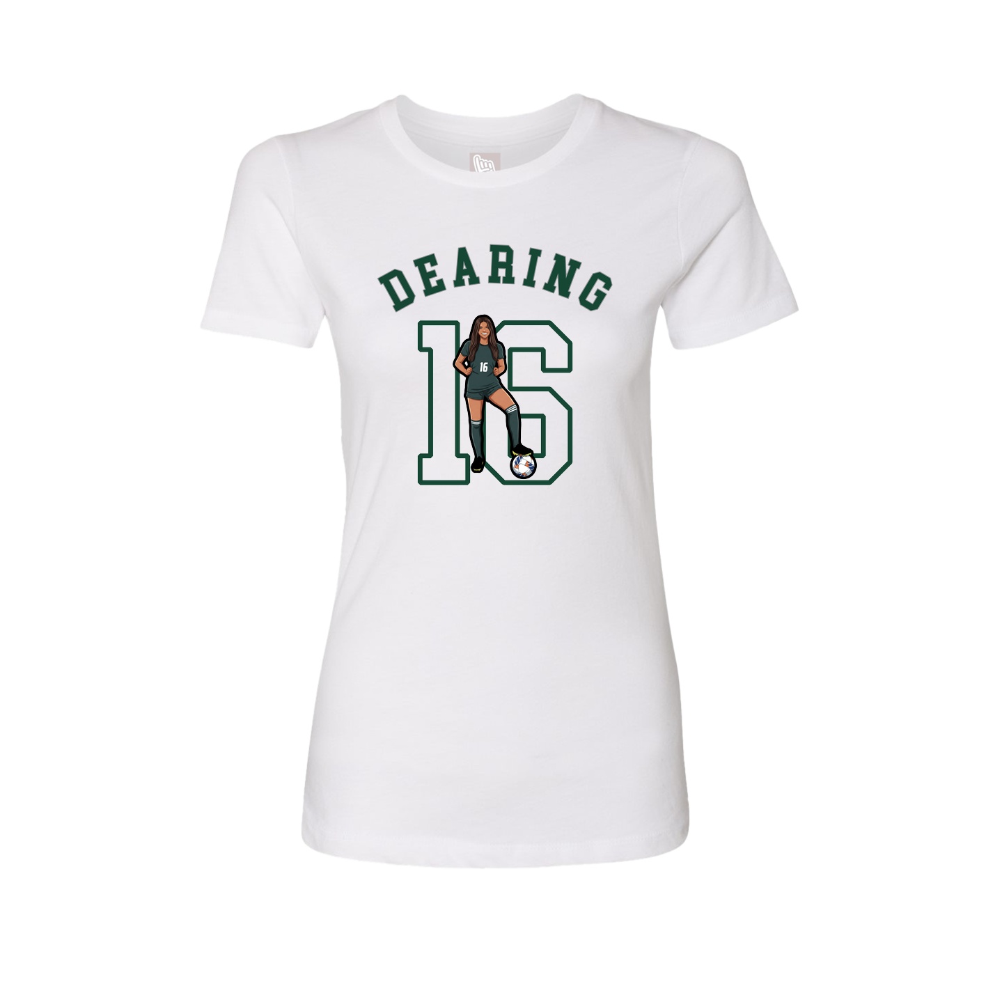 Fitted Women's Tee — Shirsey Arch in White