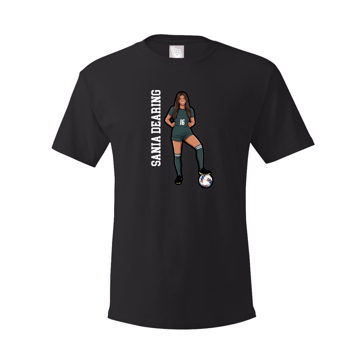 Tee — Name Vertical in Black