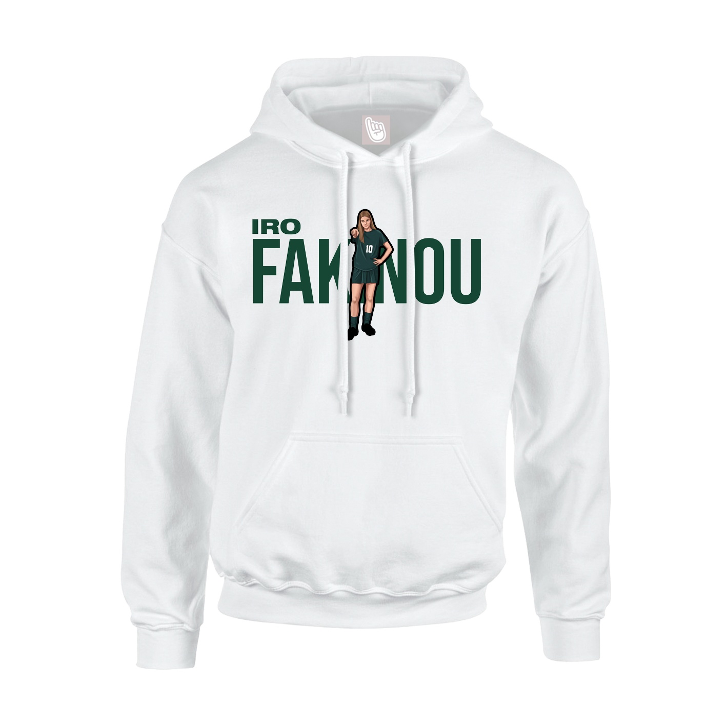 Youth Hoodie — Player Name in White