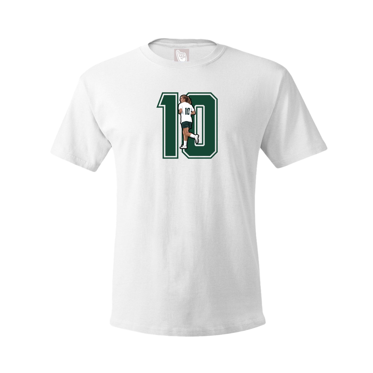 Youth Tee — Number in White