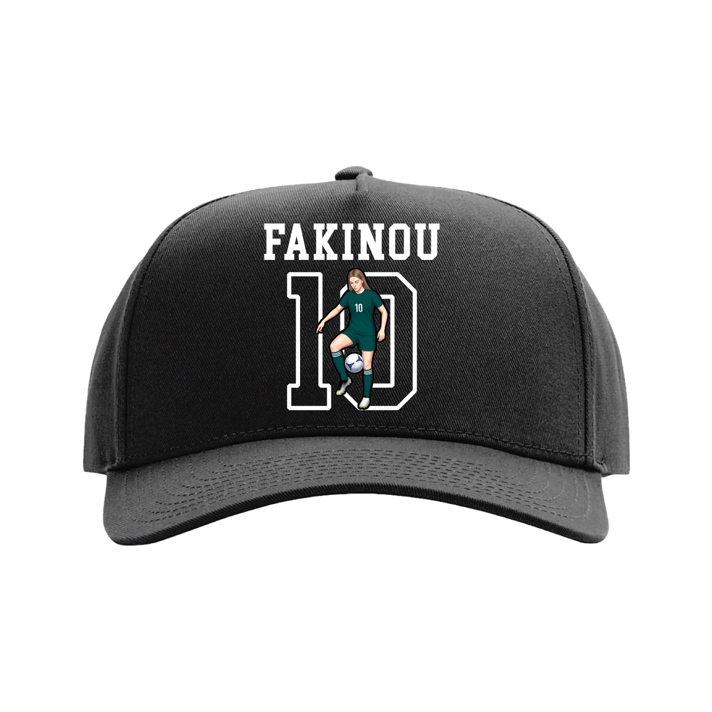 Full Fabric Five-Panel Champ Cap — Shirsey in Black