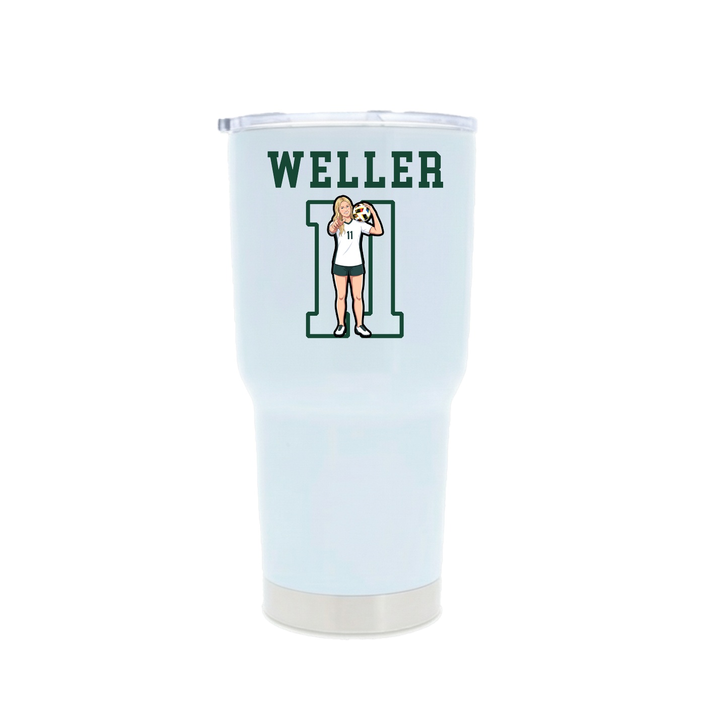30oz Stainless Steel Tumbler — Shirsey in White