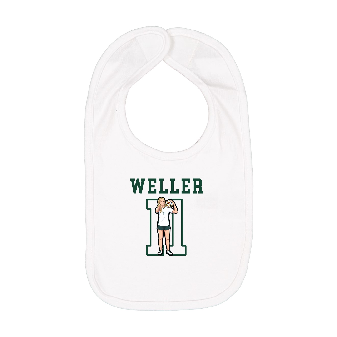 Infant Bib — Shirsey in White