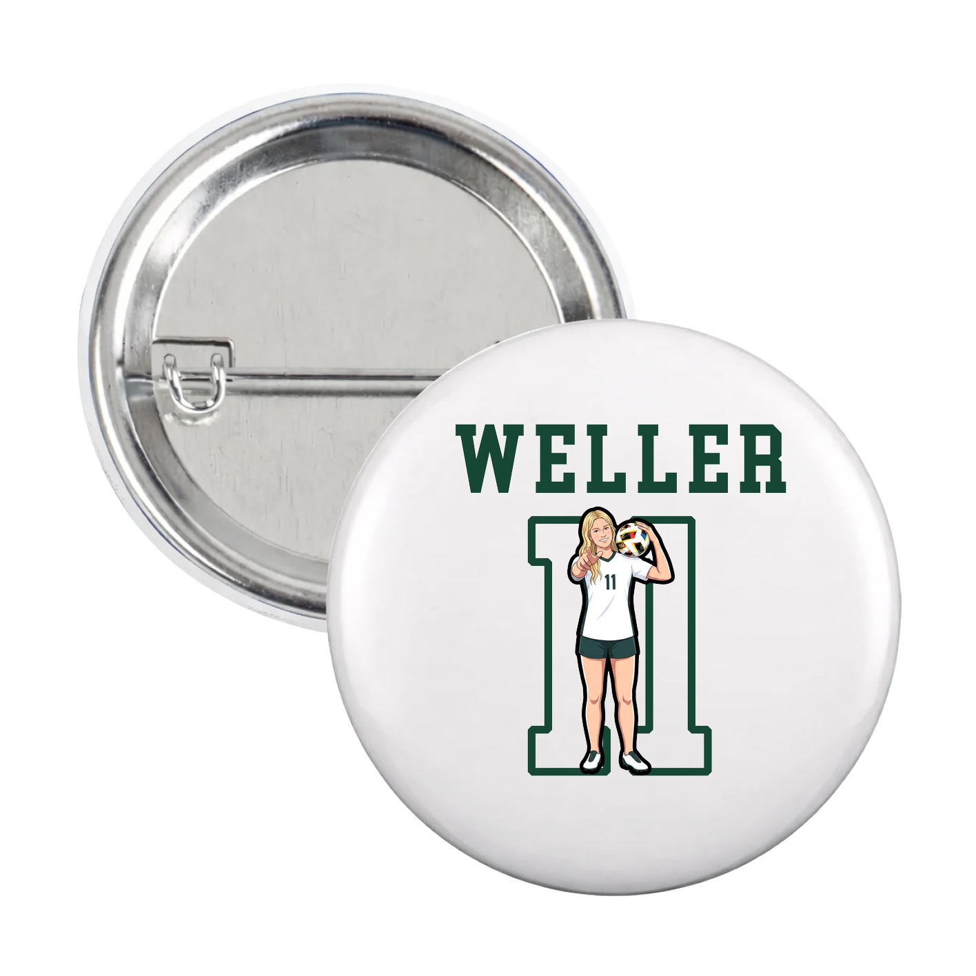 Game Day Button — Shirsey in White