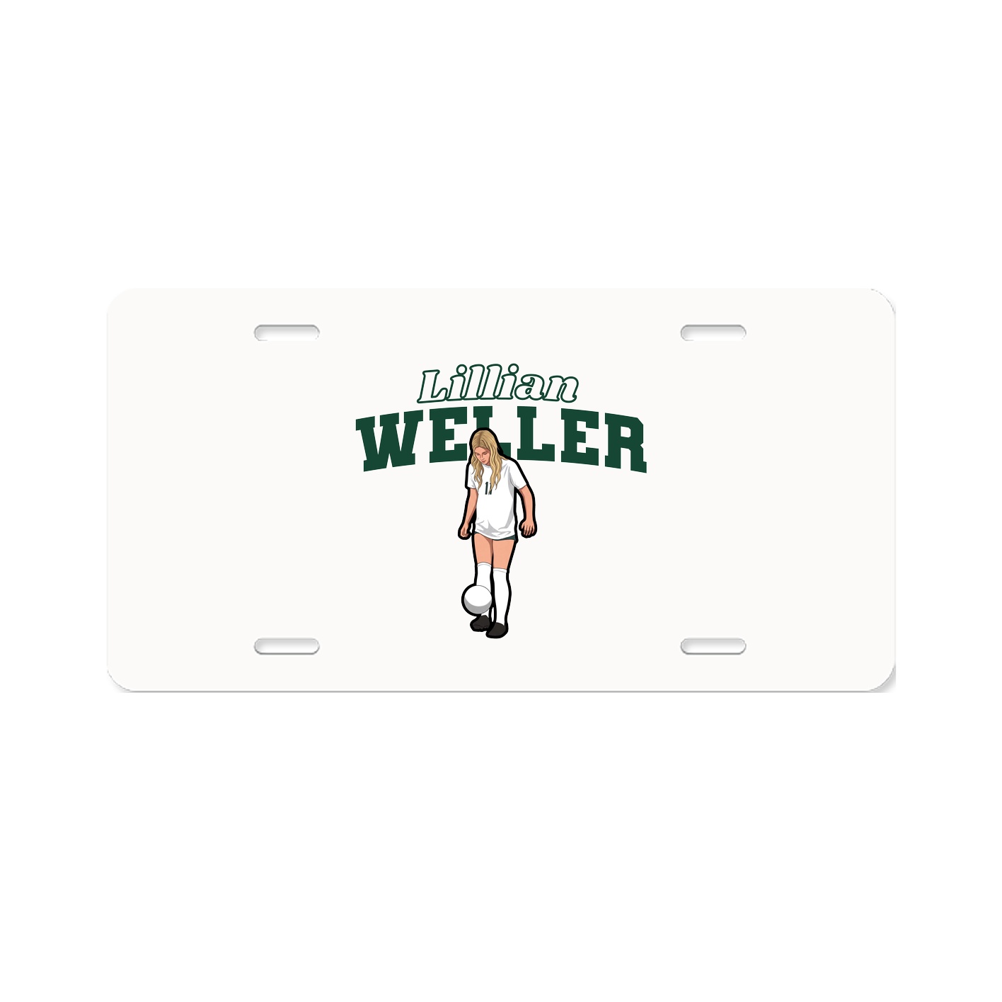 License Plate — Name Arch in Classic