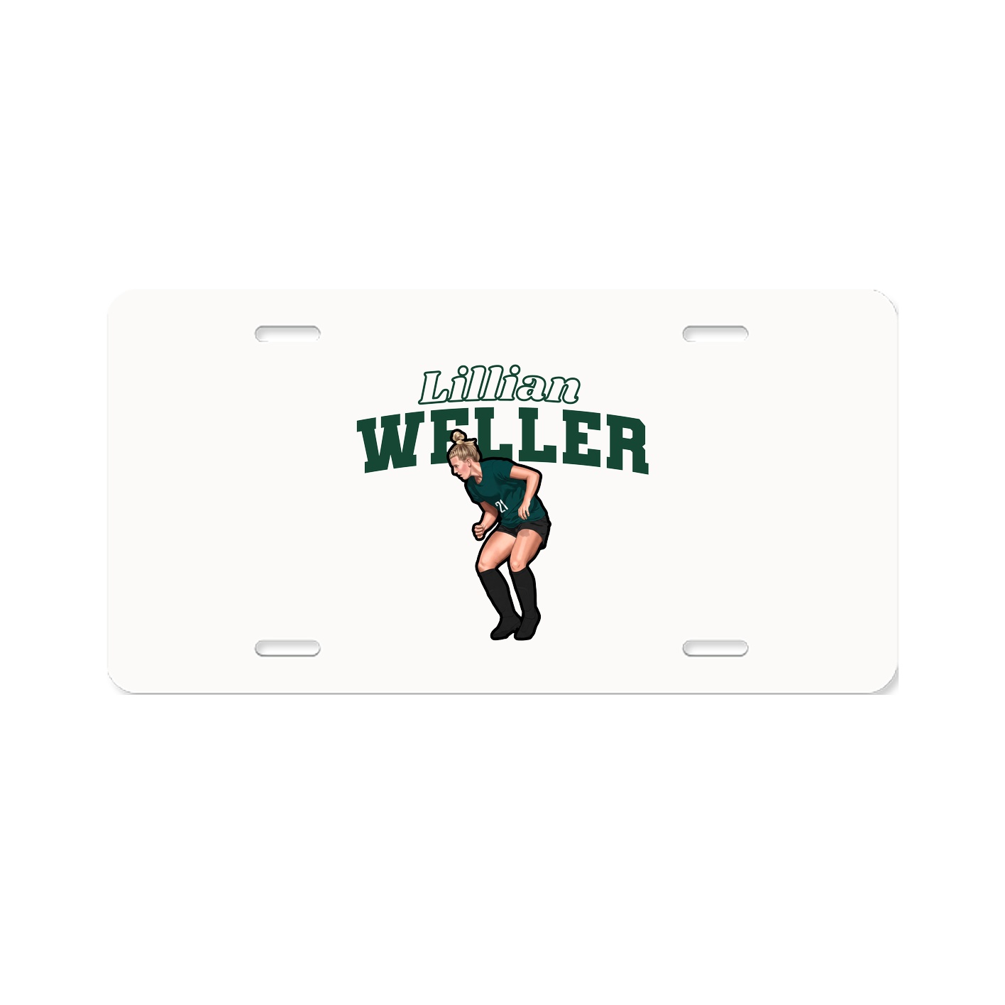 License Plate — Name Arch in Classic