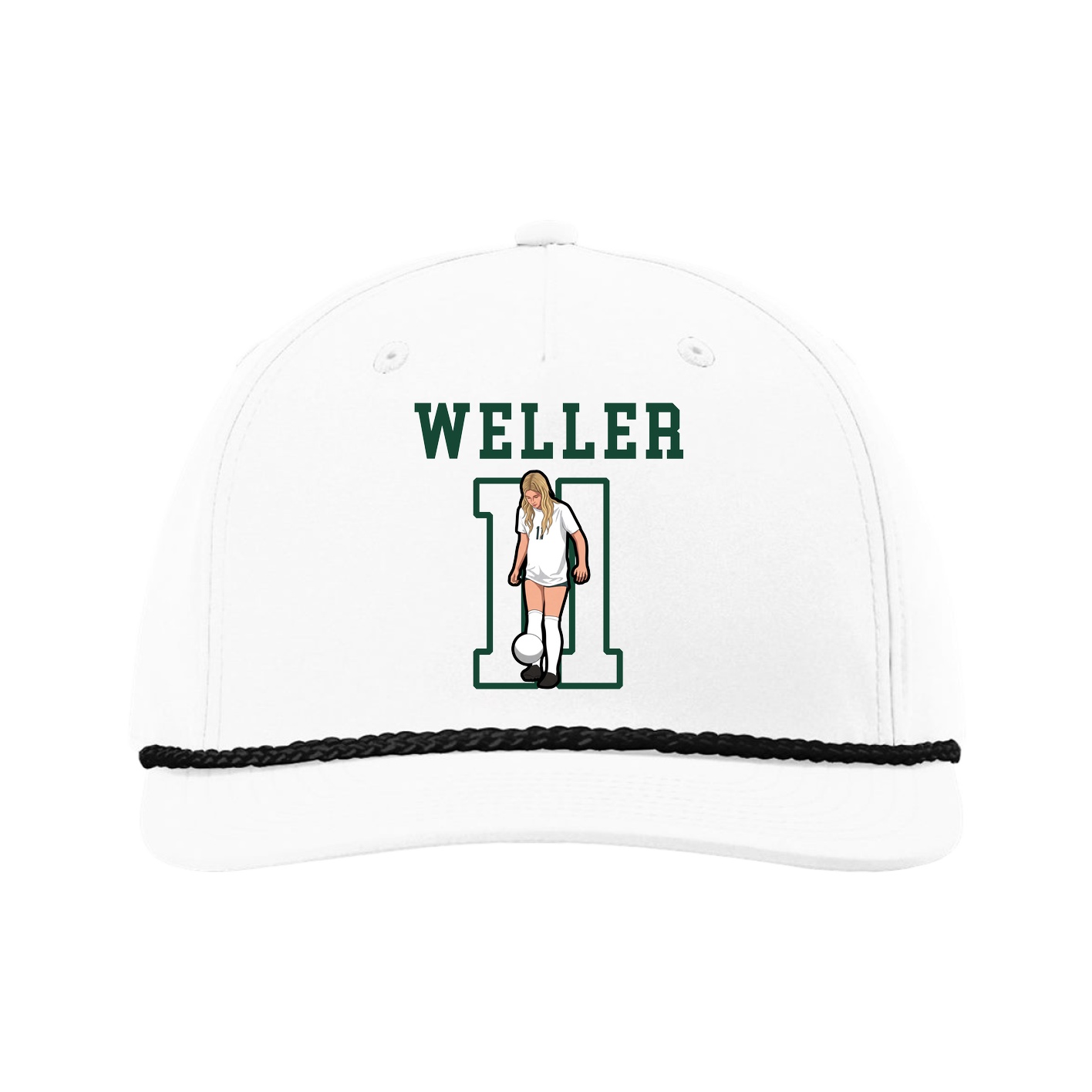 Five-Panel Classic Rope Cap — Shirsey in White