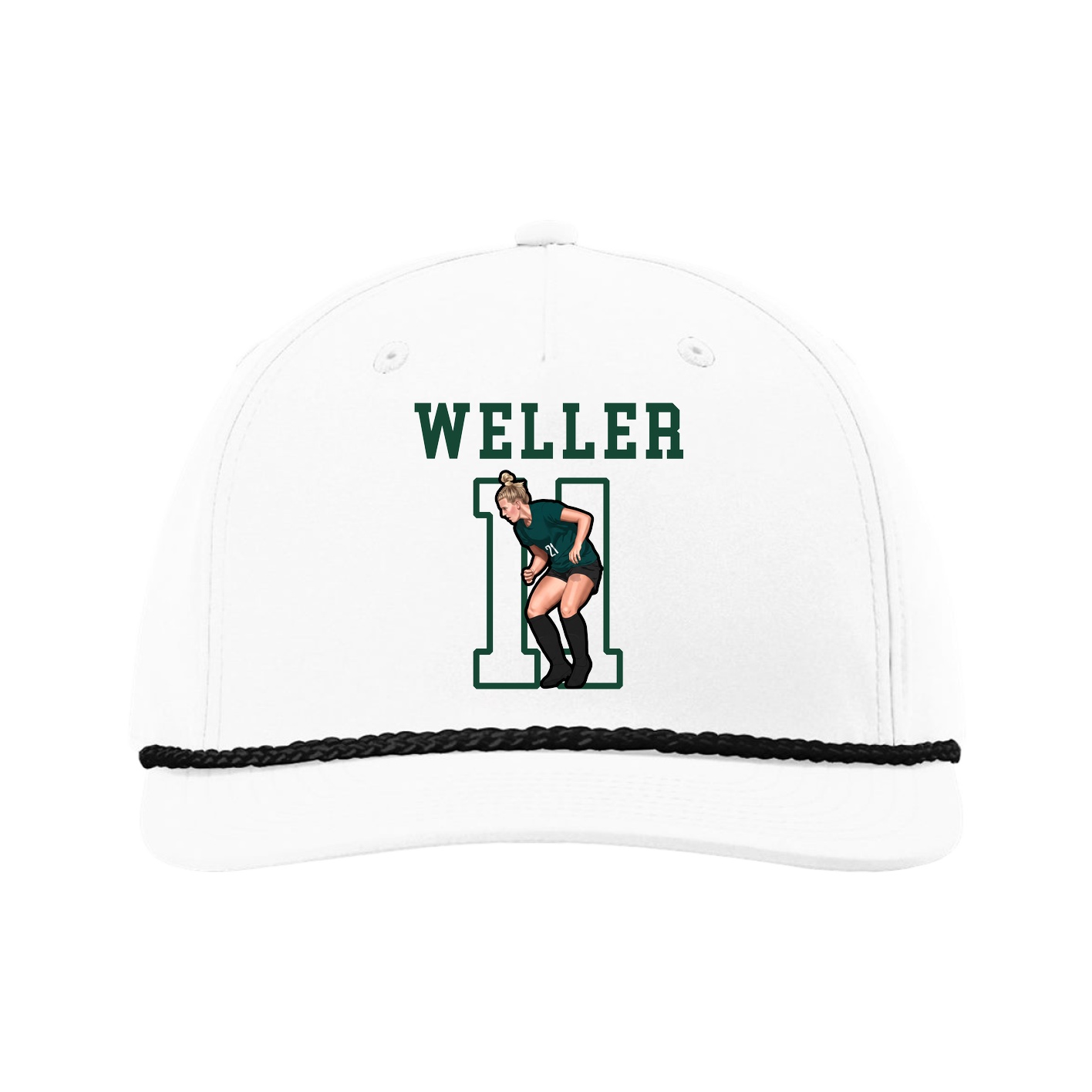 Five-Panel Classic Rope Cap — Shirsey in White