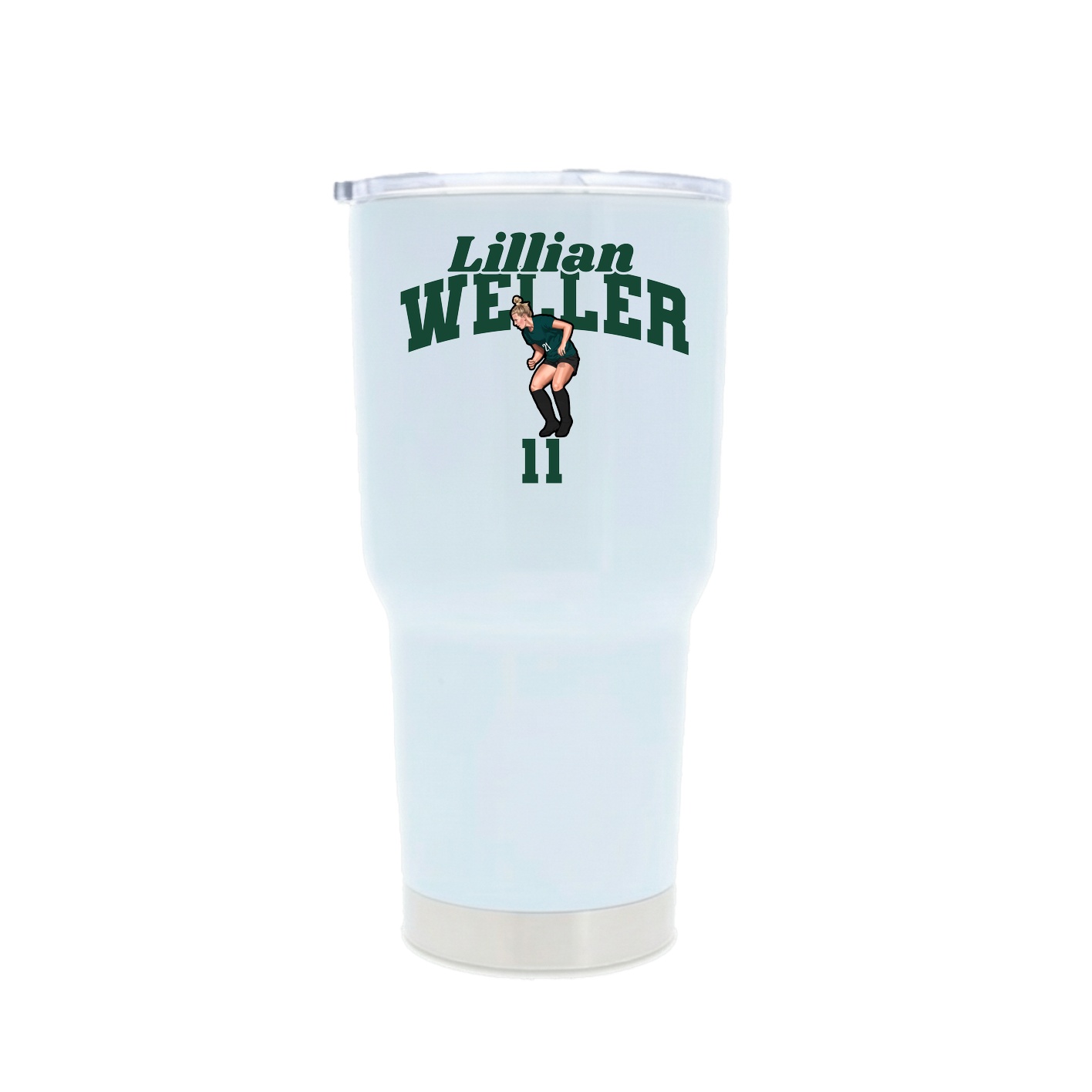 30oz Stainless Steel Tumbler — Signature Arch in White