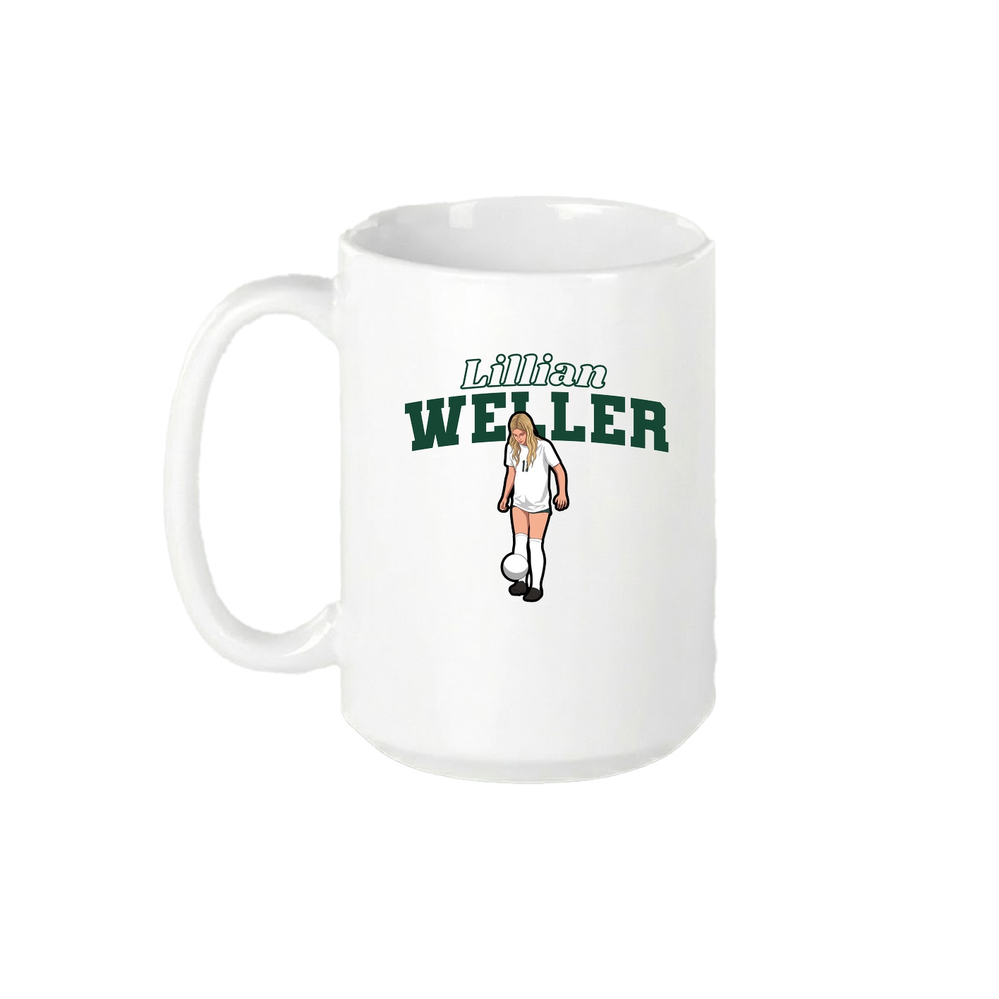 15oz Coffee Mug — Name Arch in White