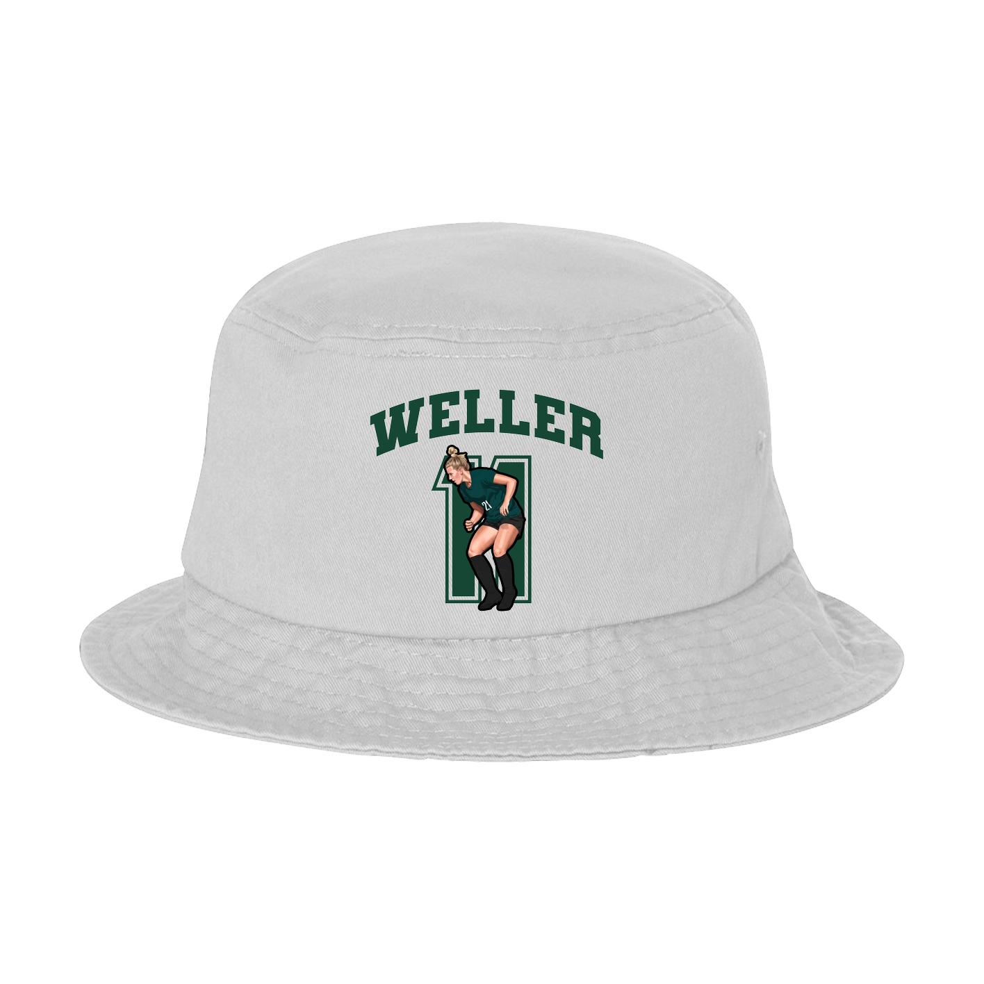 Bucket Cap — Number in White