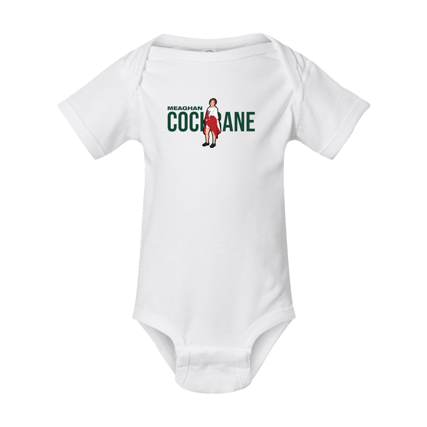 Baby Onesie — Player Name in White