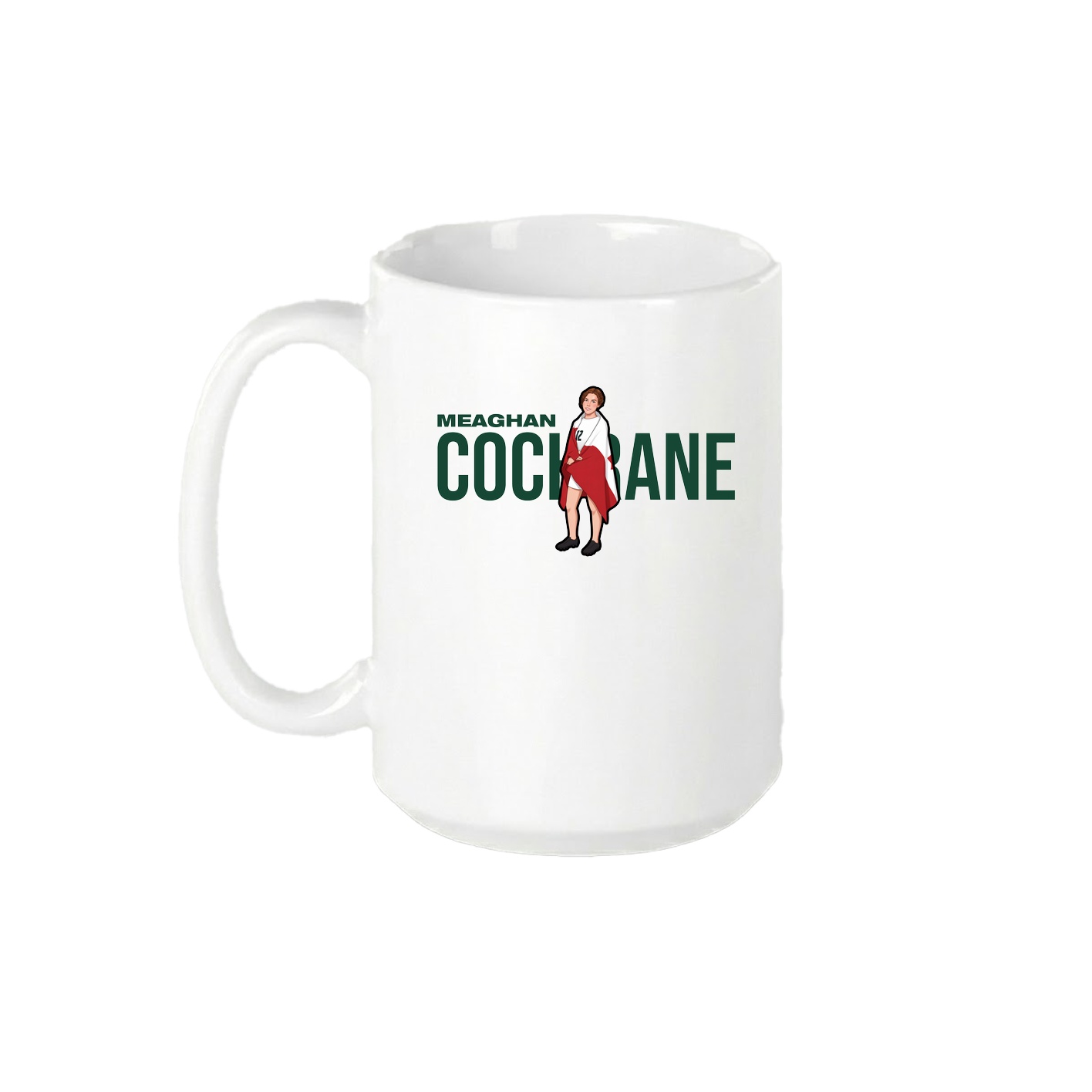 15oz Coffee Mug — Player Name in White