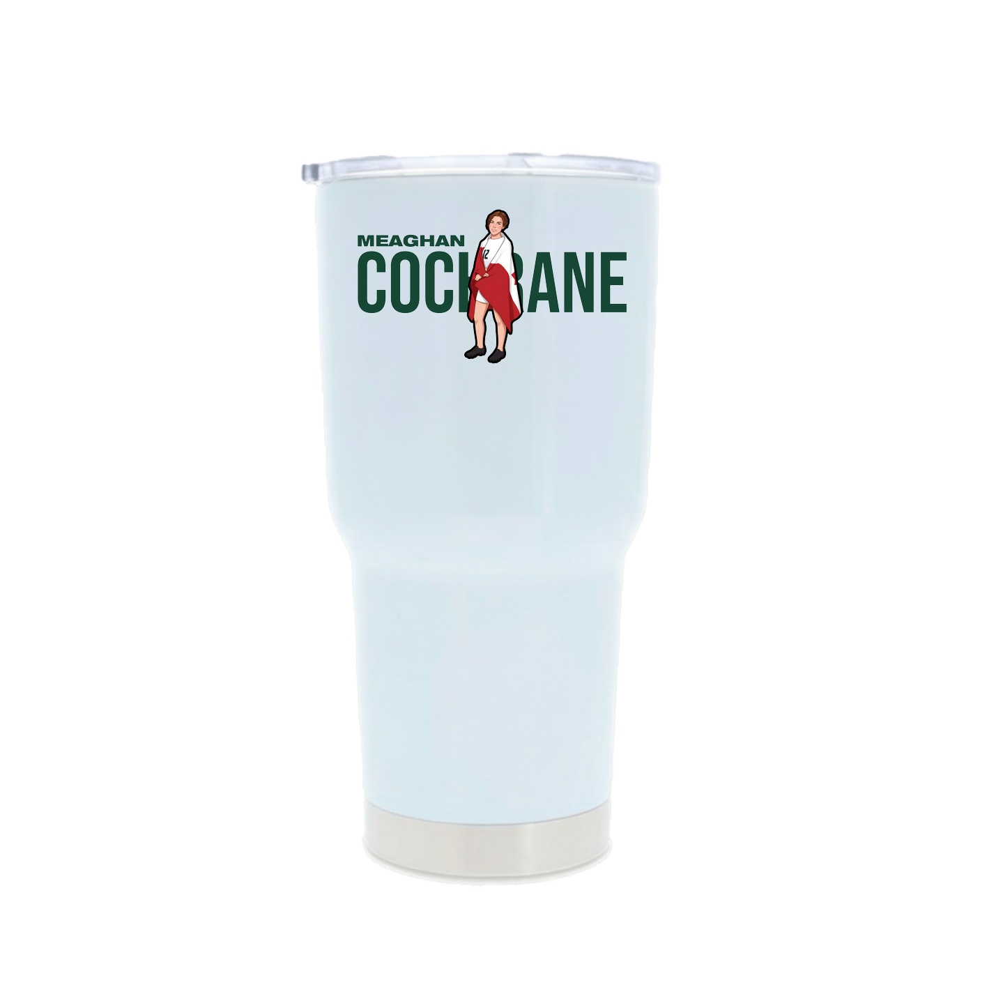 30oz Stainless Steel Tumbler — Player Name in White