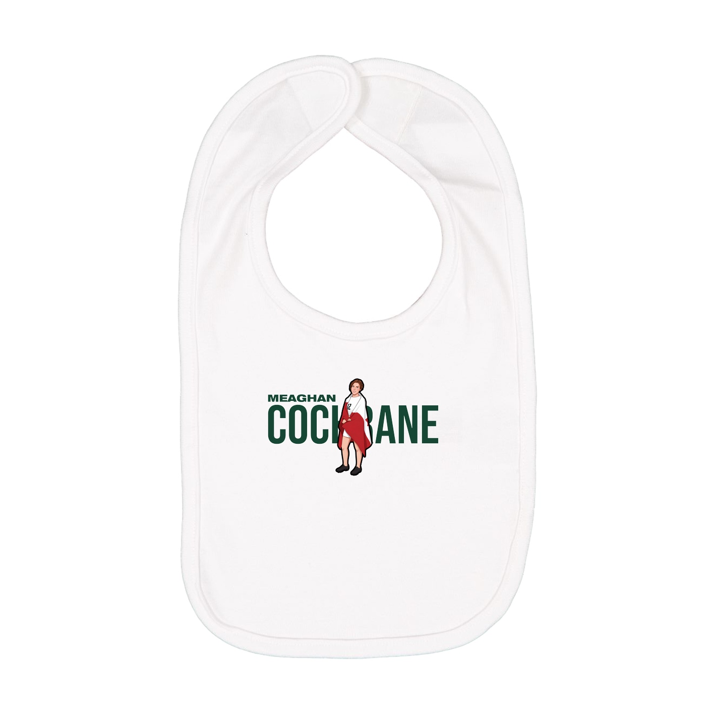 Infant Bib — Player Name in White