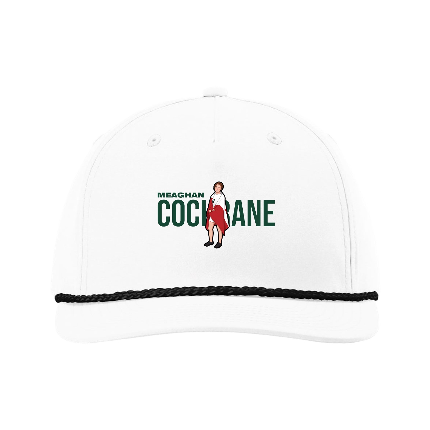 Five-Panel Classic Rope Cap — Player Name in White